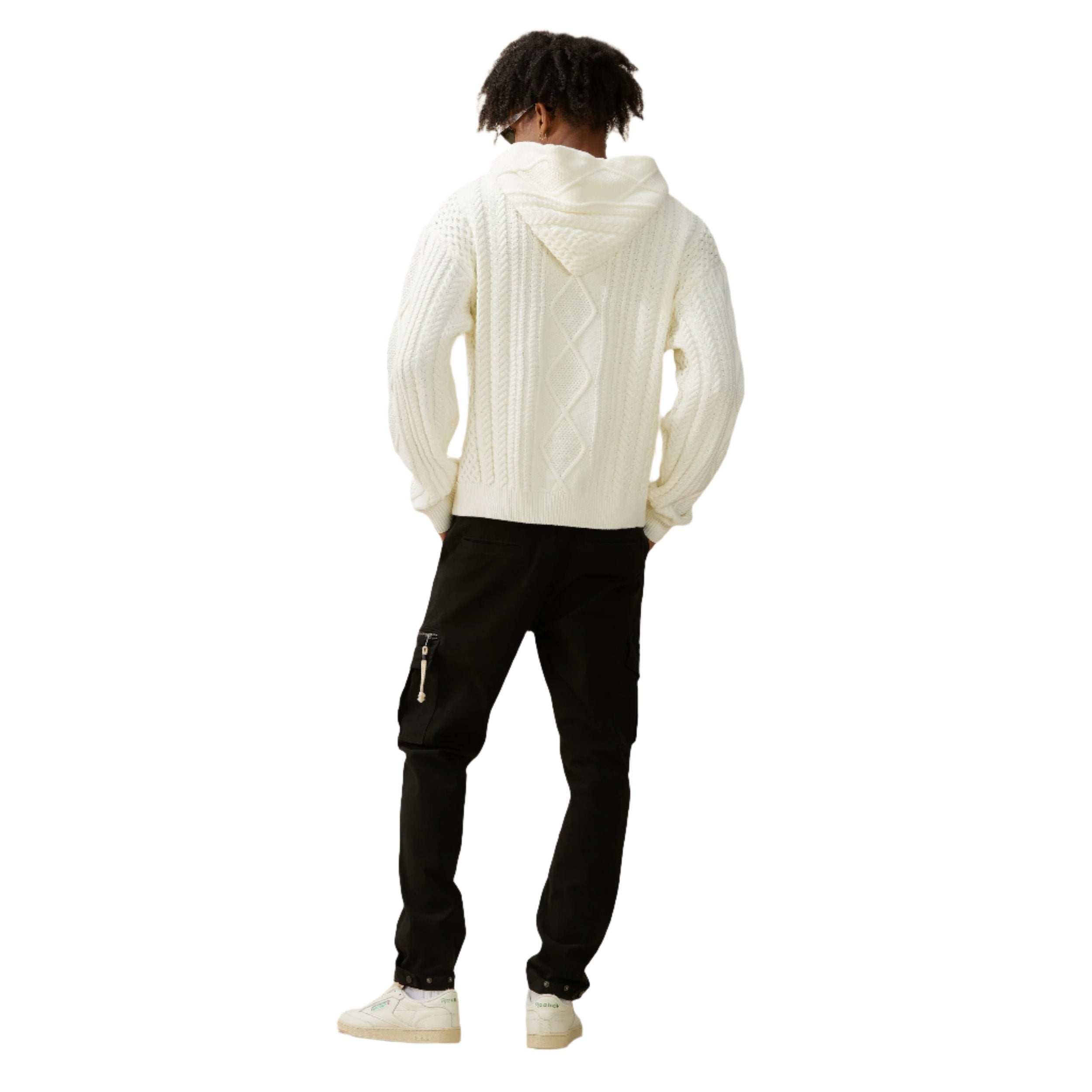 Cream Cable Hoodie