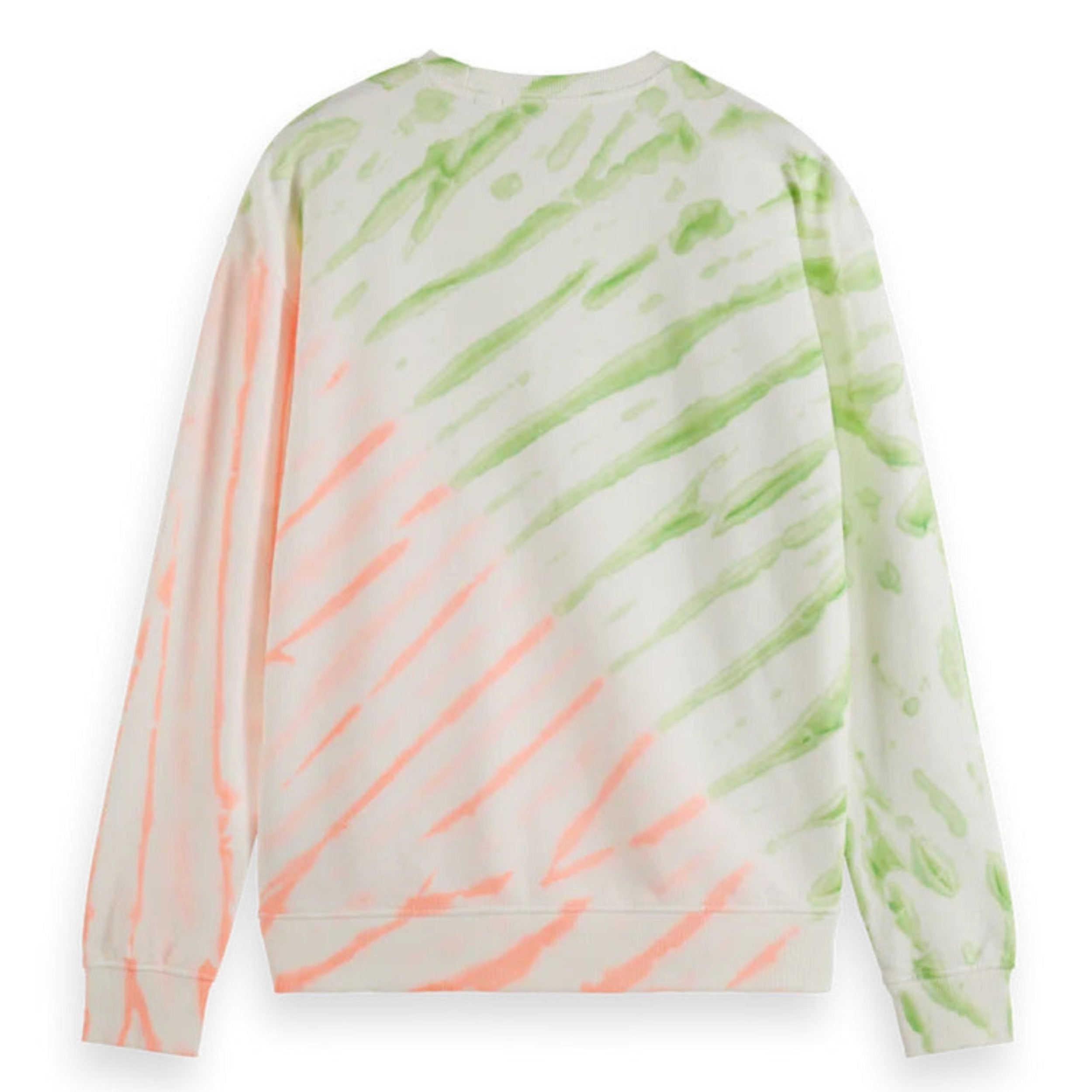Swan/ Neon Tie Dye Diagonal Tie-Dyed Sweatshirt