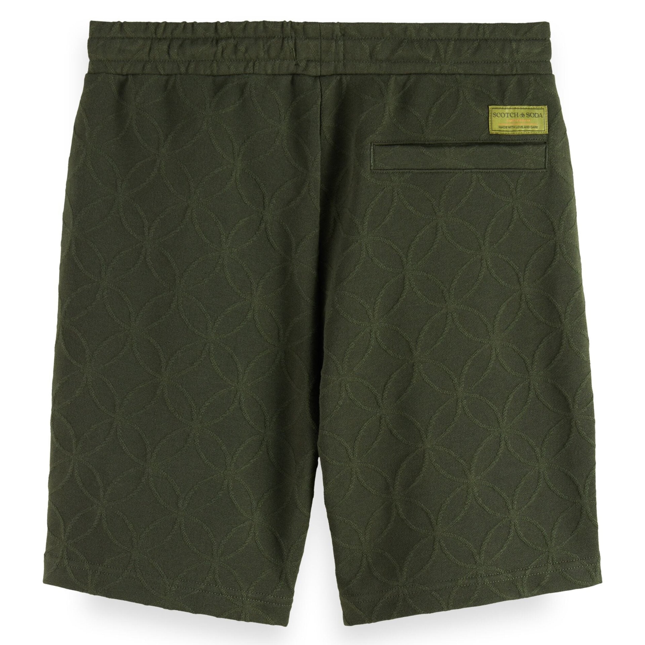 Heritage Green Jacquard Terry Sweatshorts