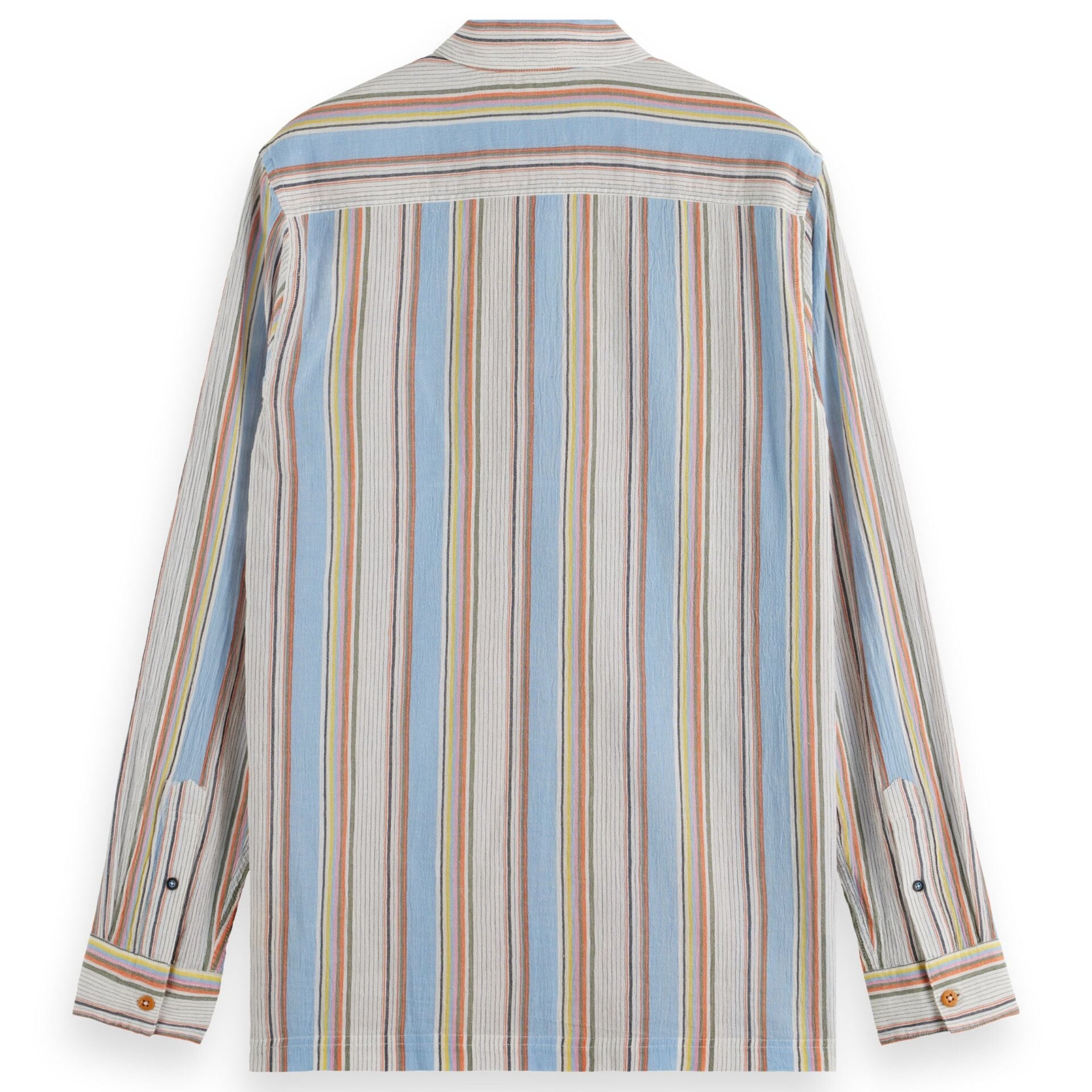 Multi Stripe Regular Fit Crinkle Stripe Shirt