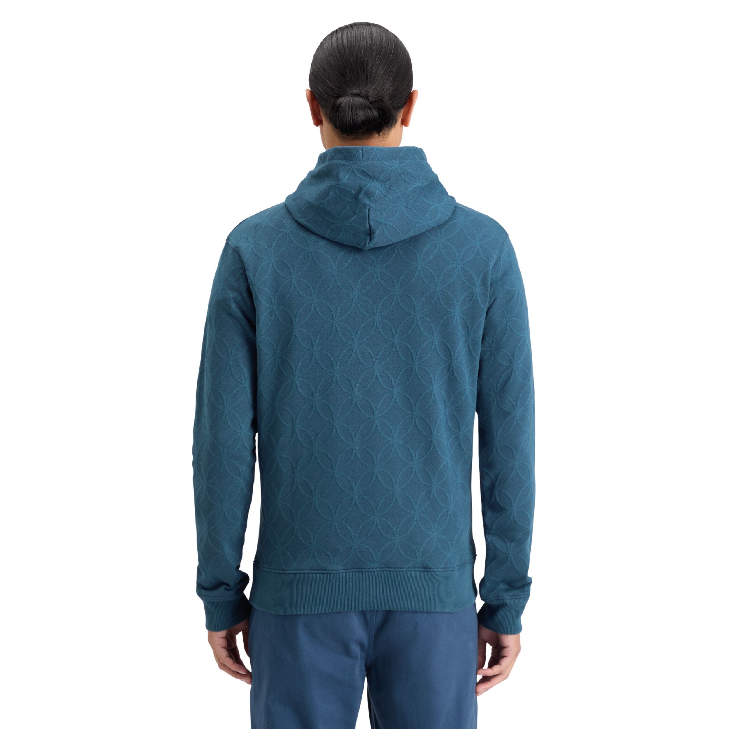 Heritage Blue Jacquard Terry Hoodie