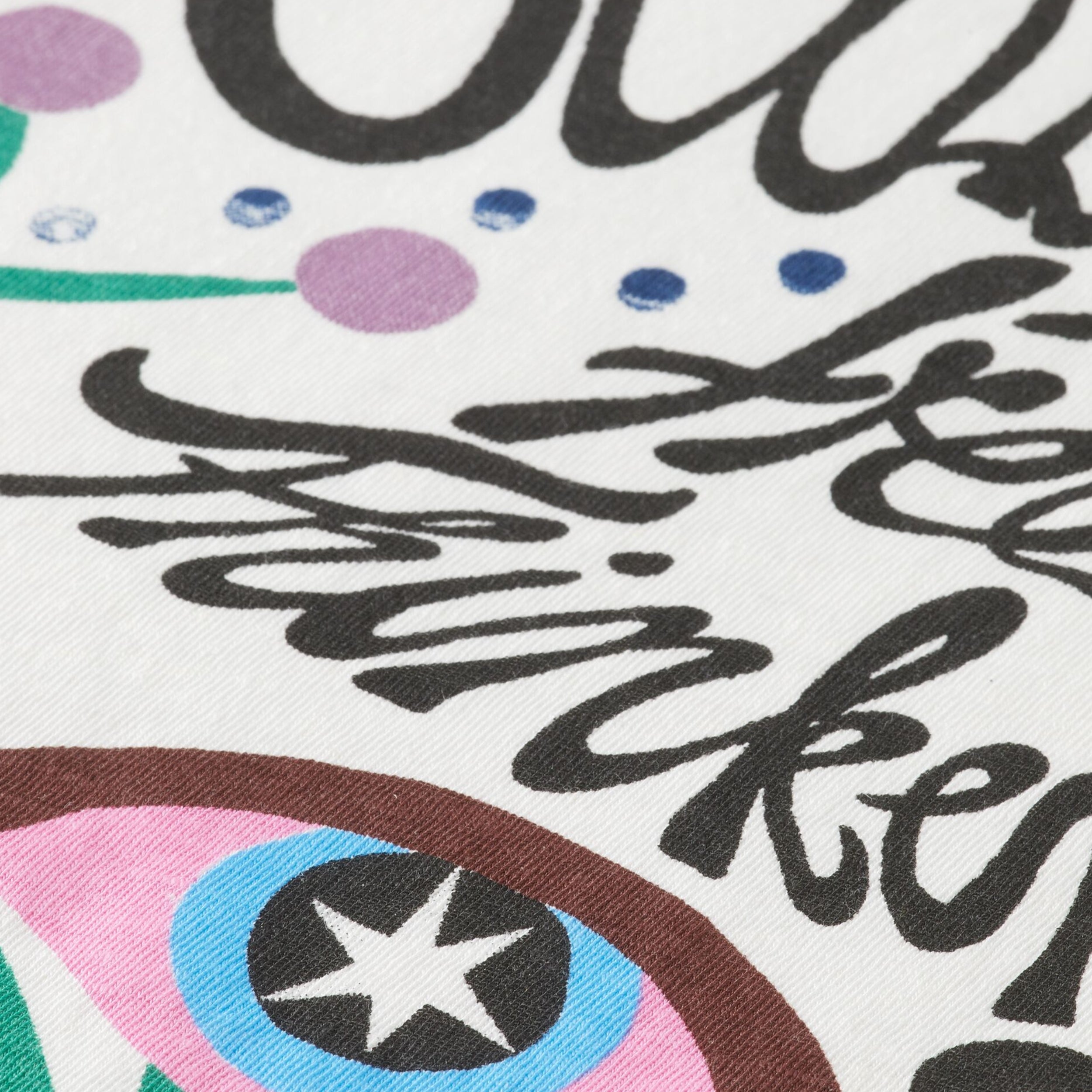 White Relaxed Fit Front Back Artwork T-Shirt