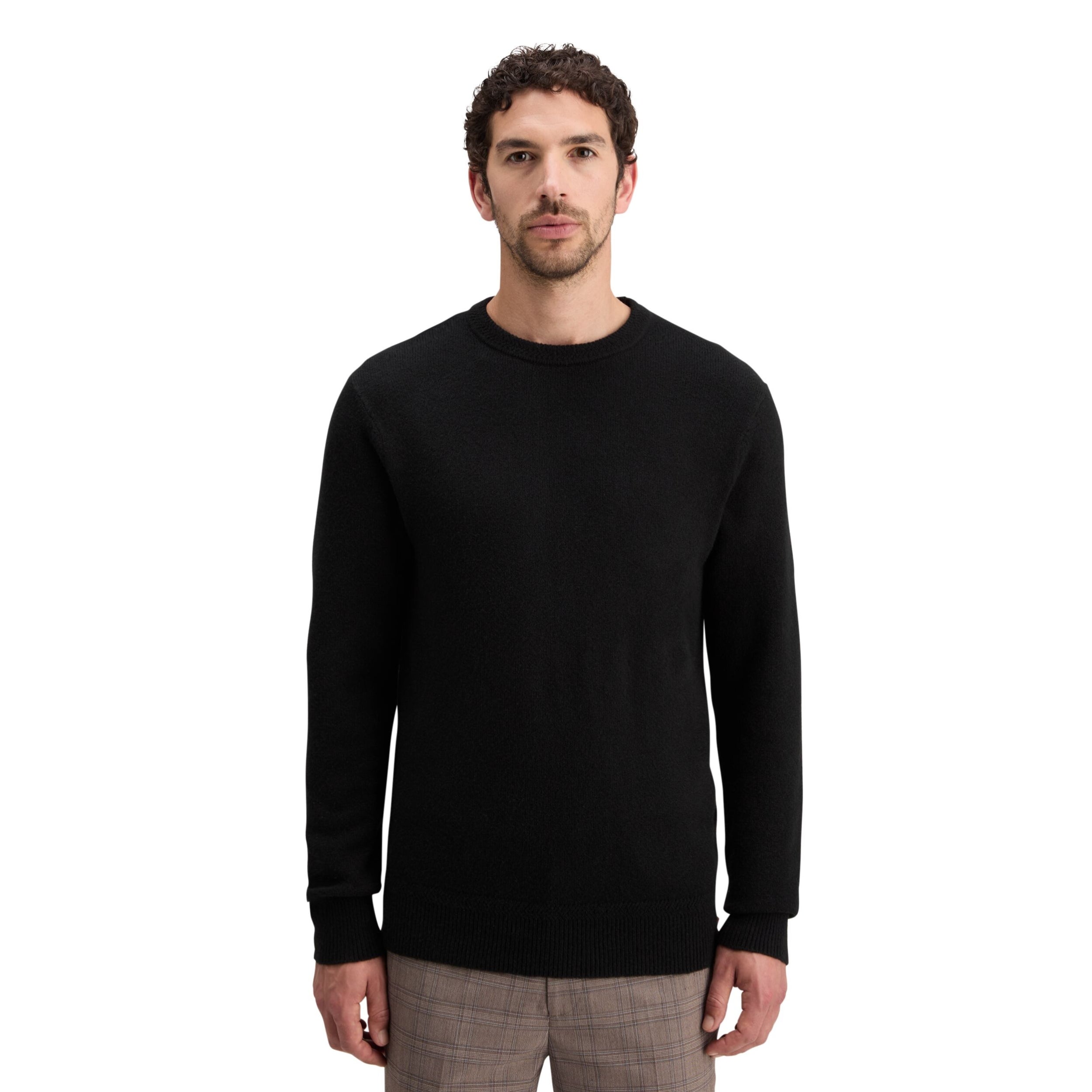 Black Soft Knit Regular Fit Sweater