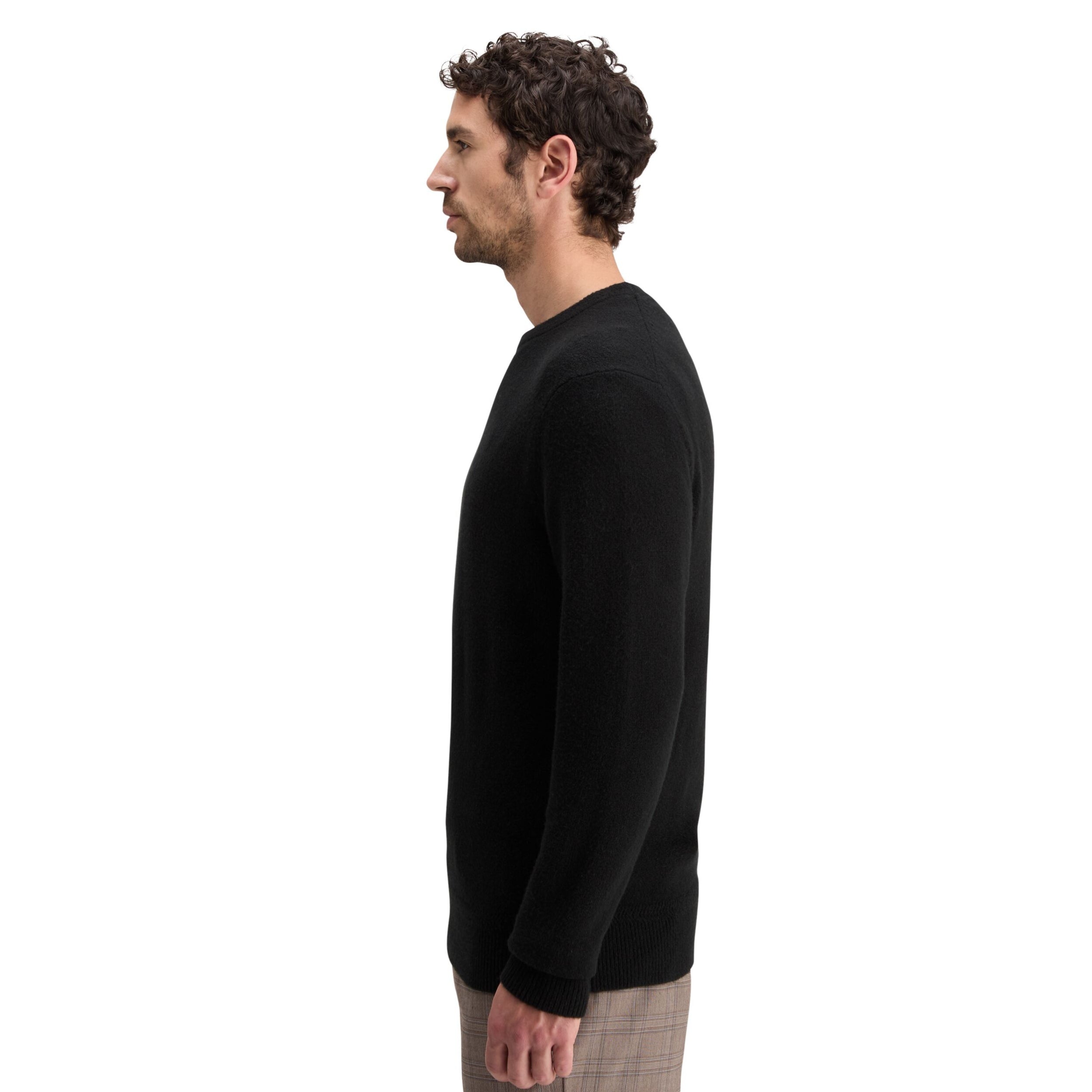 Black Soft Knit Regular Fit Sweater