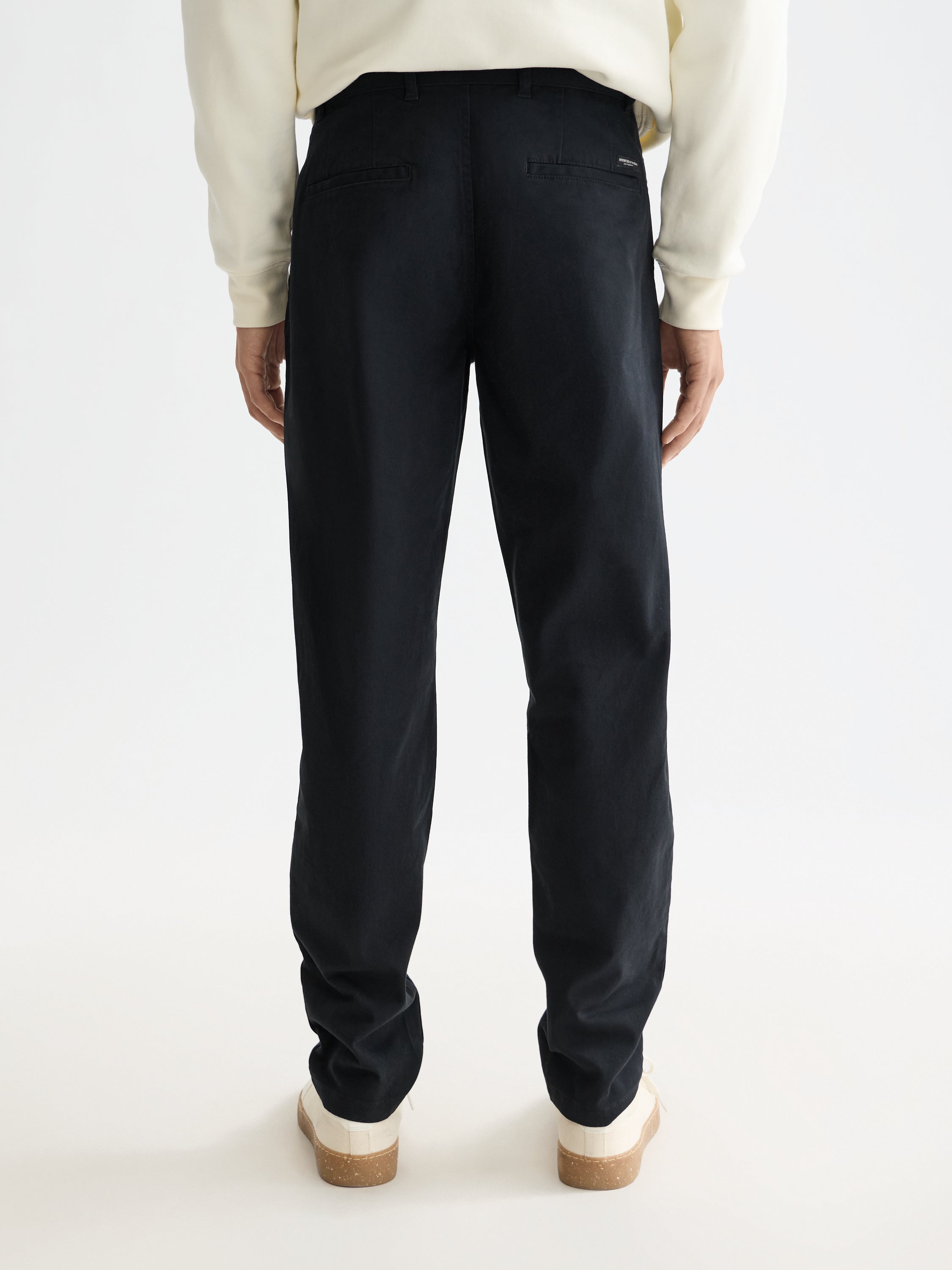 Stuart Stretch Cotton Pant - Black