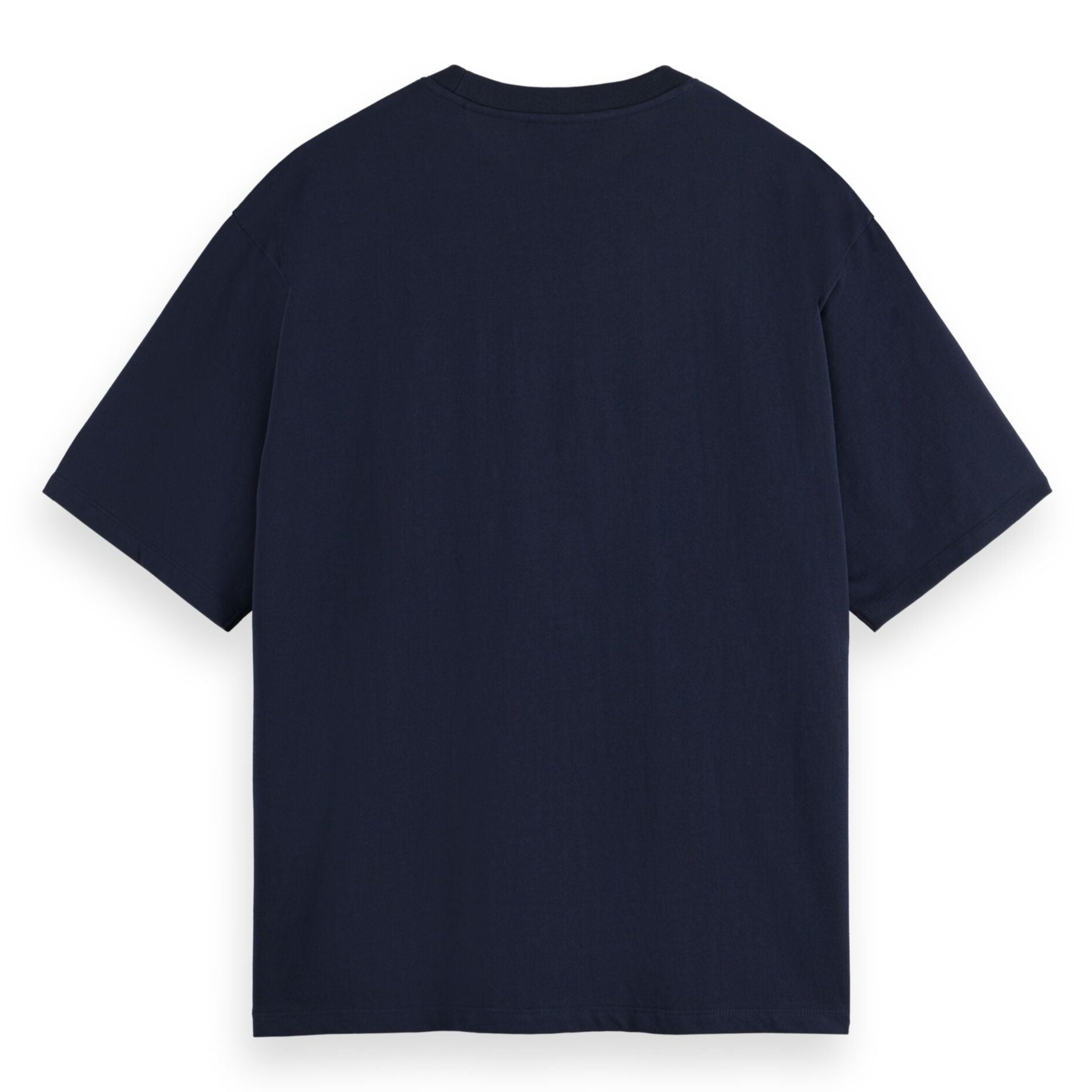 3 Crosses Loose Fit Pocket T-Shirt - Blue