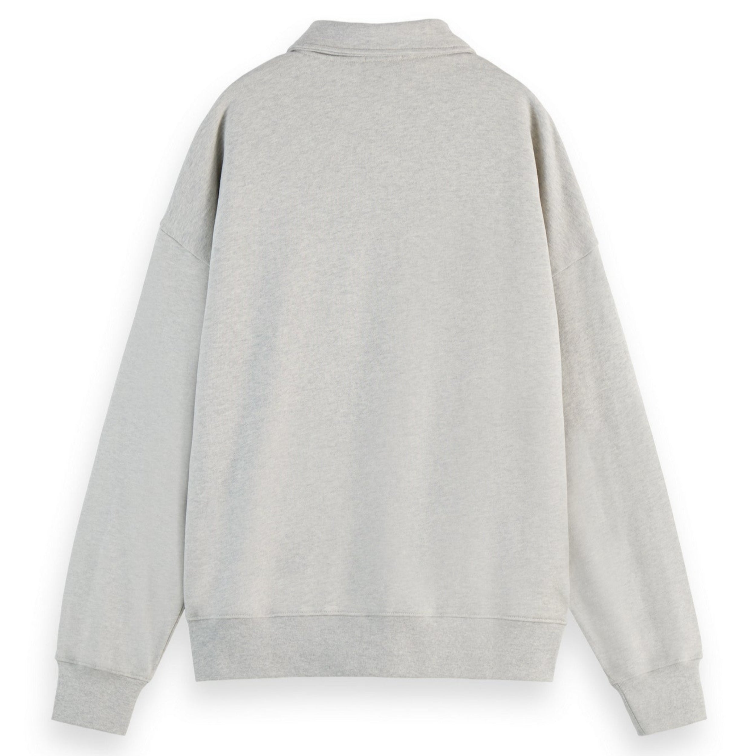 Light Grey Polo Collar Oversized Sweatshirt