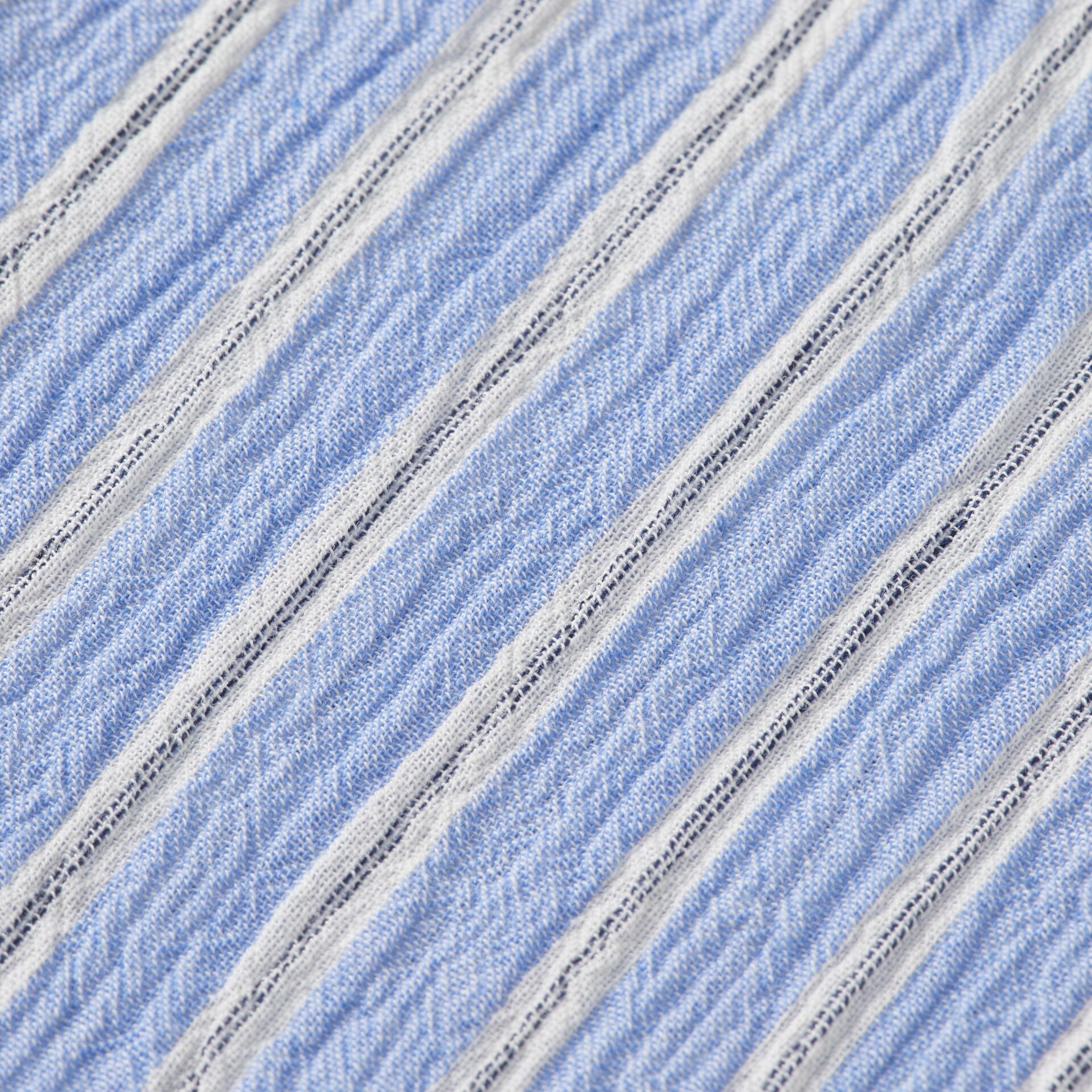 Spring Blue Stripe Regular Fit Crinkle Striped Shirt