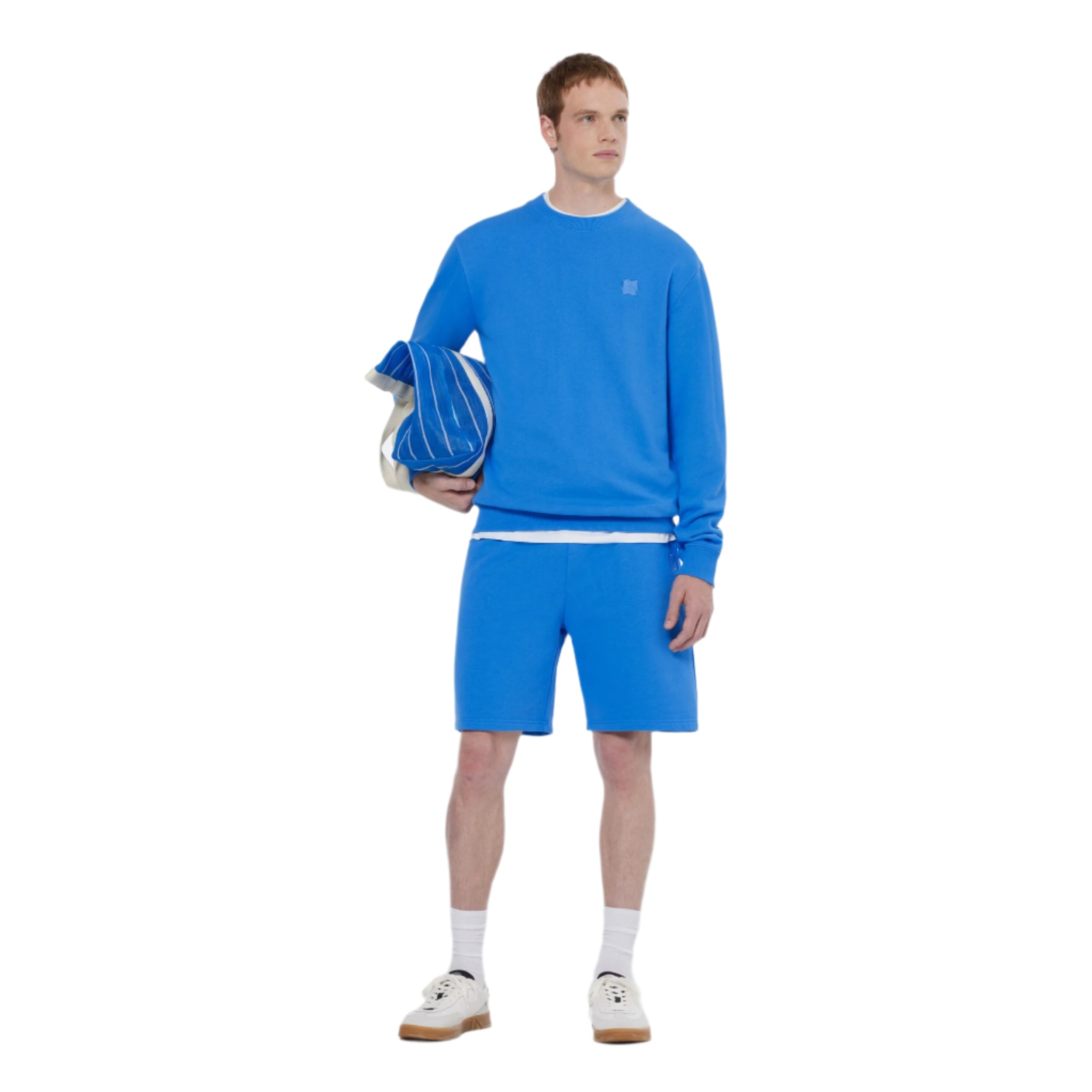 Sweat-shirt à col rond avec logo écusson, collection League Blue Seasonal Core