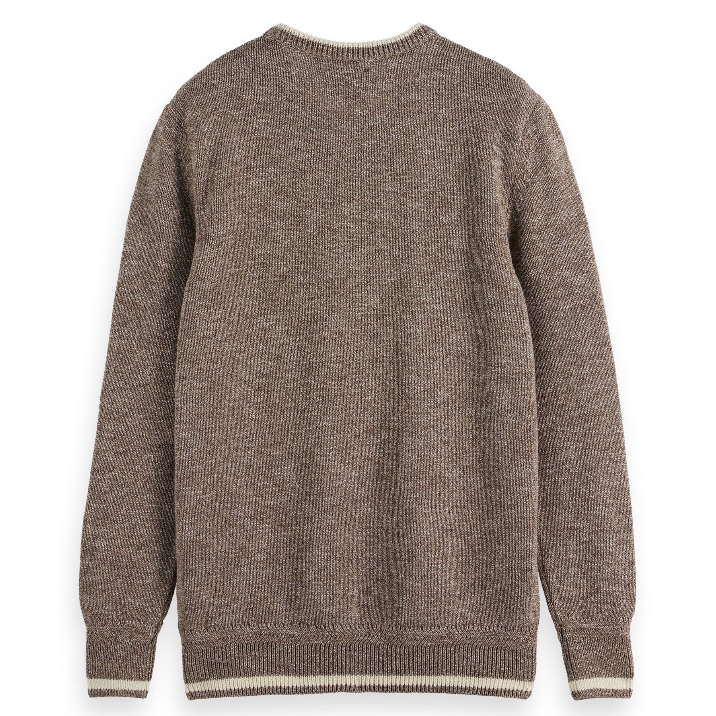Golden Brown Melange Regular Fit Crewneck
