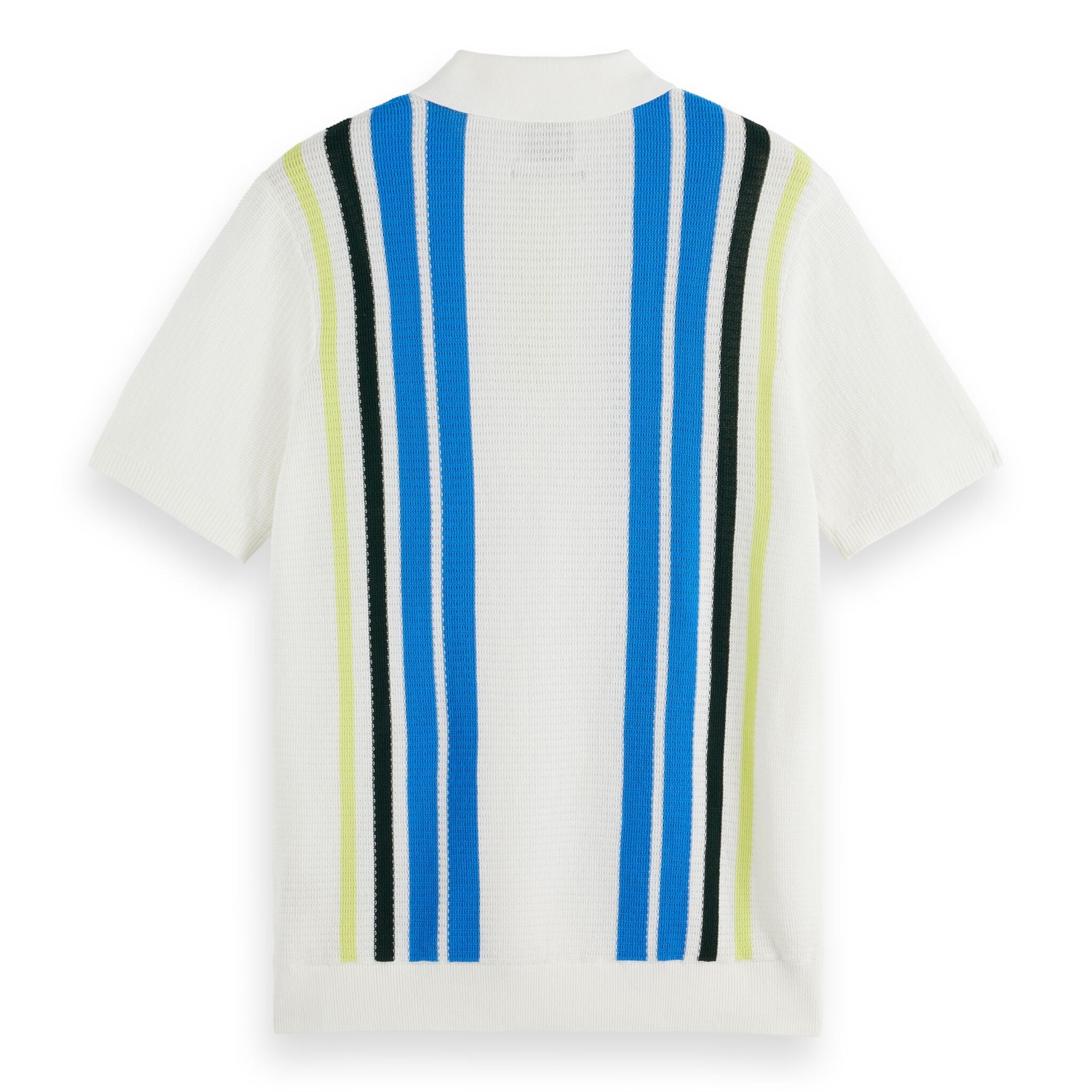 Swan Structured Knitted Striped Polo