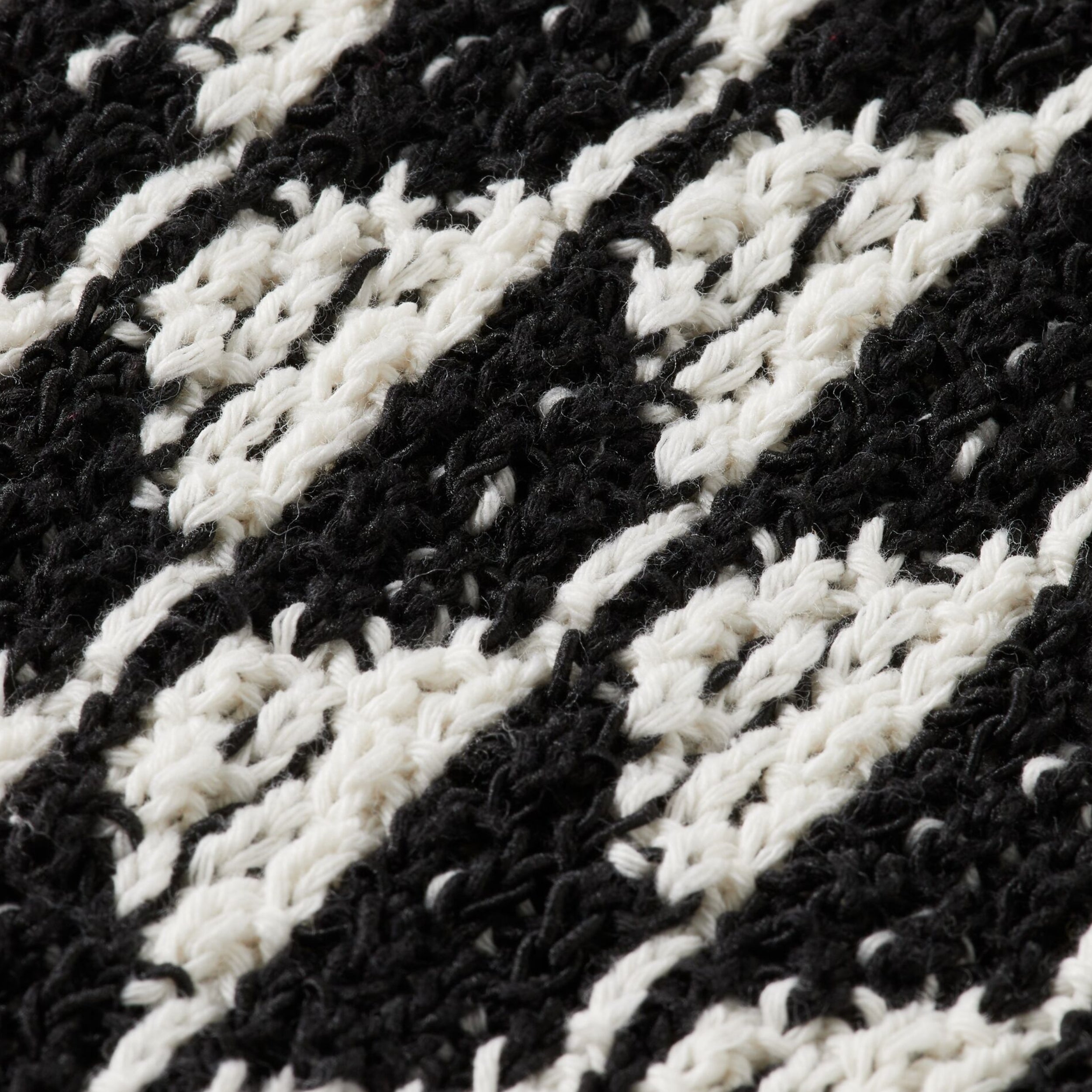 Imagine Stripe White Textured Jacquard Sweater