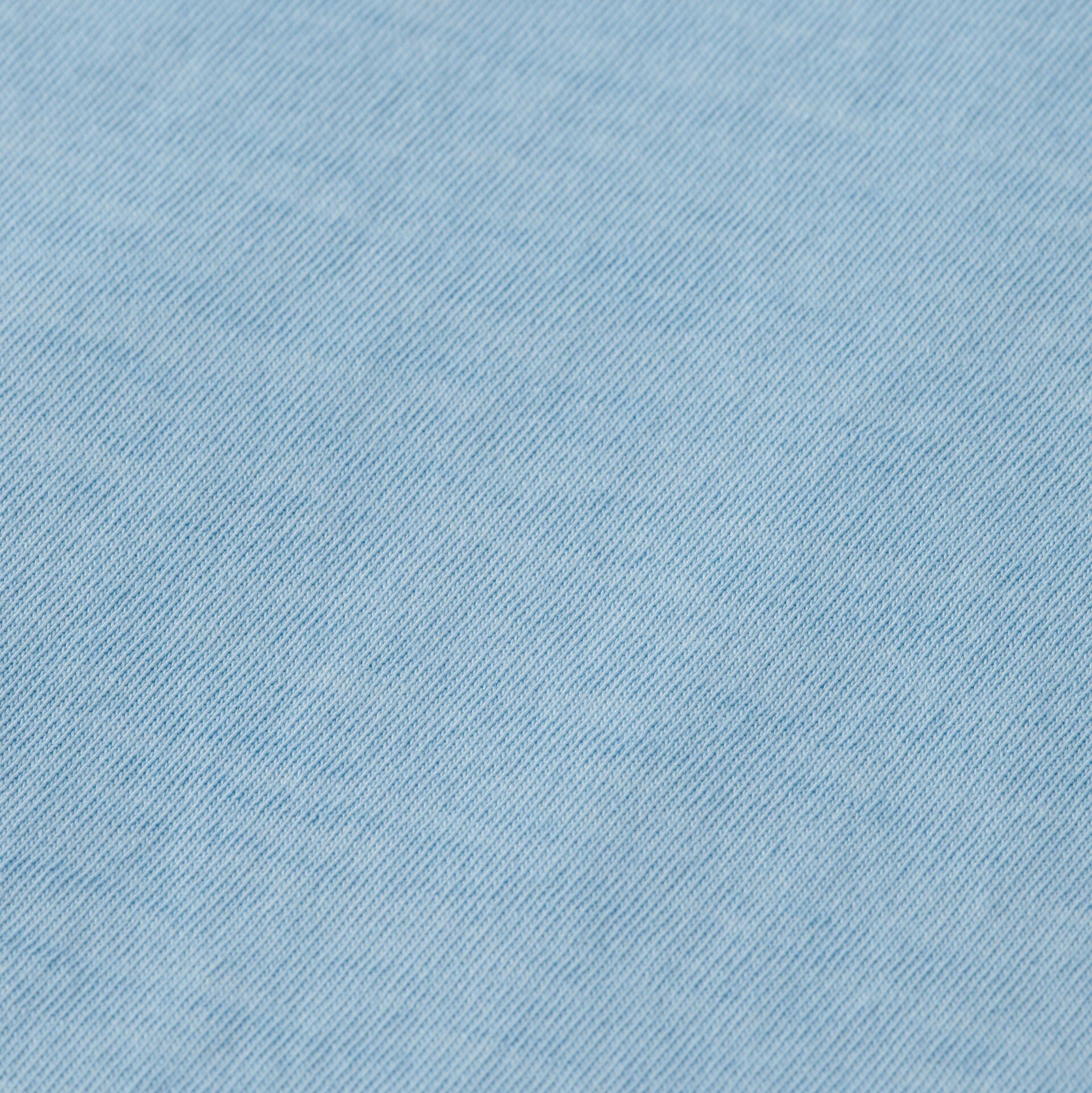 T-shirt bleu printemps à bords francs et coupe décontractée