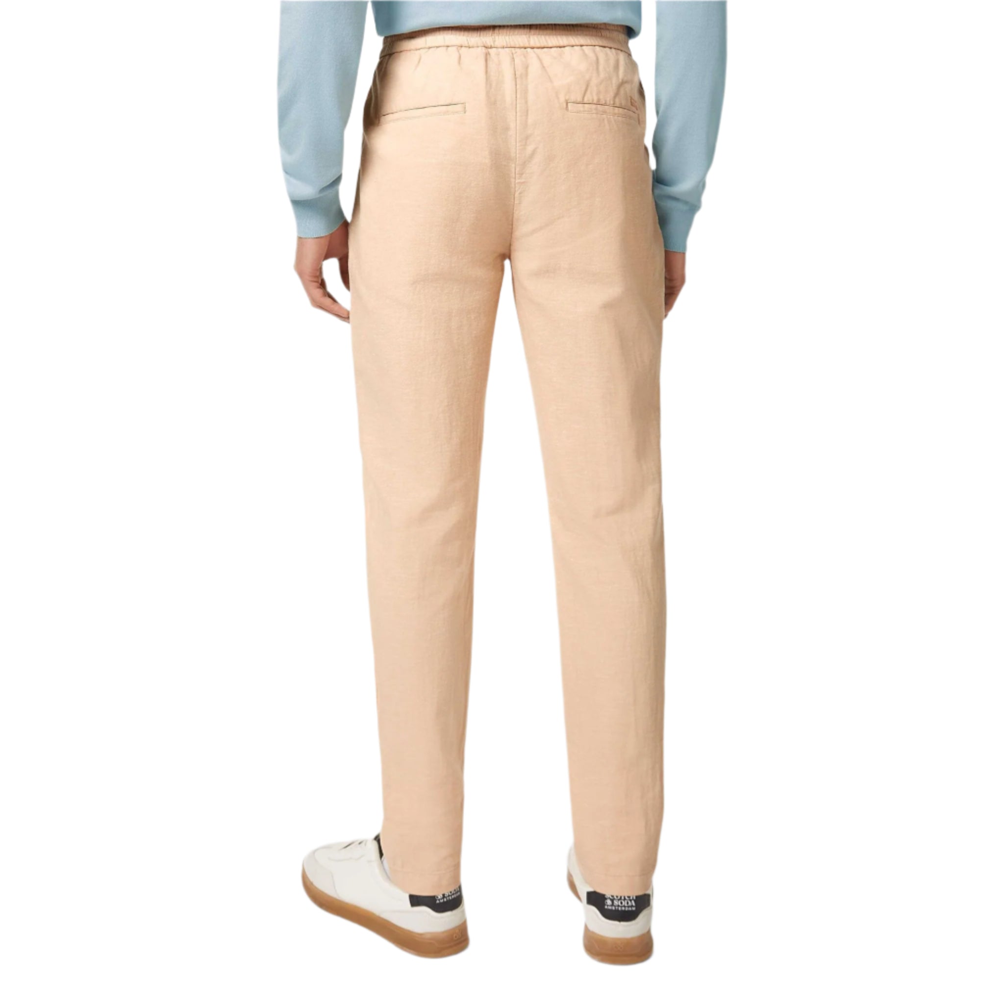 Beige Warren Cotton-Linen Twill Jogger