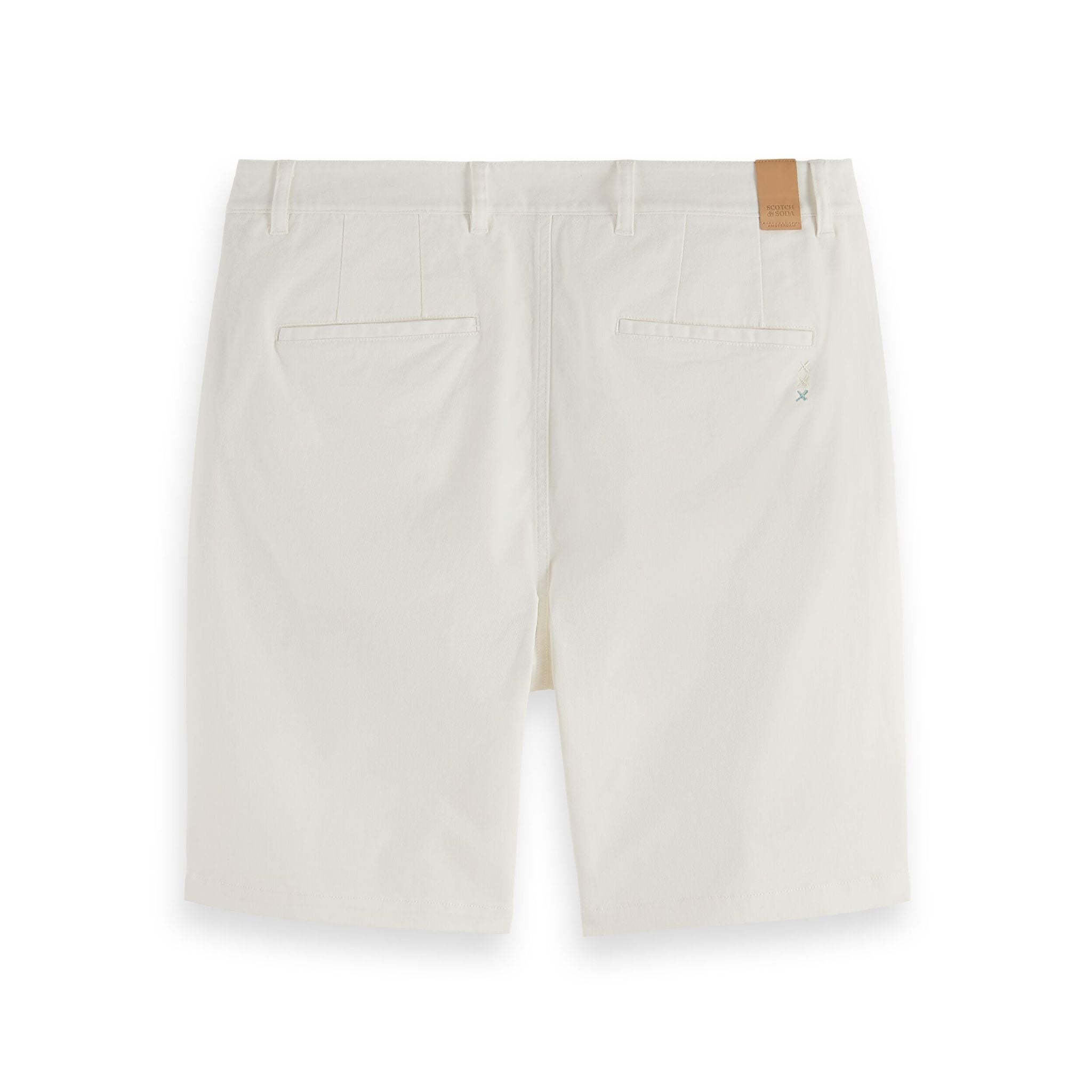 White Stuart Washed Cotton Twill Chino Short
