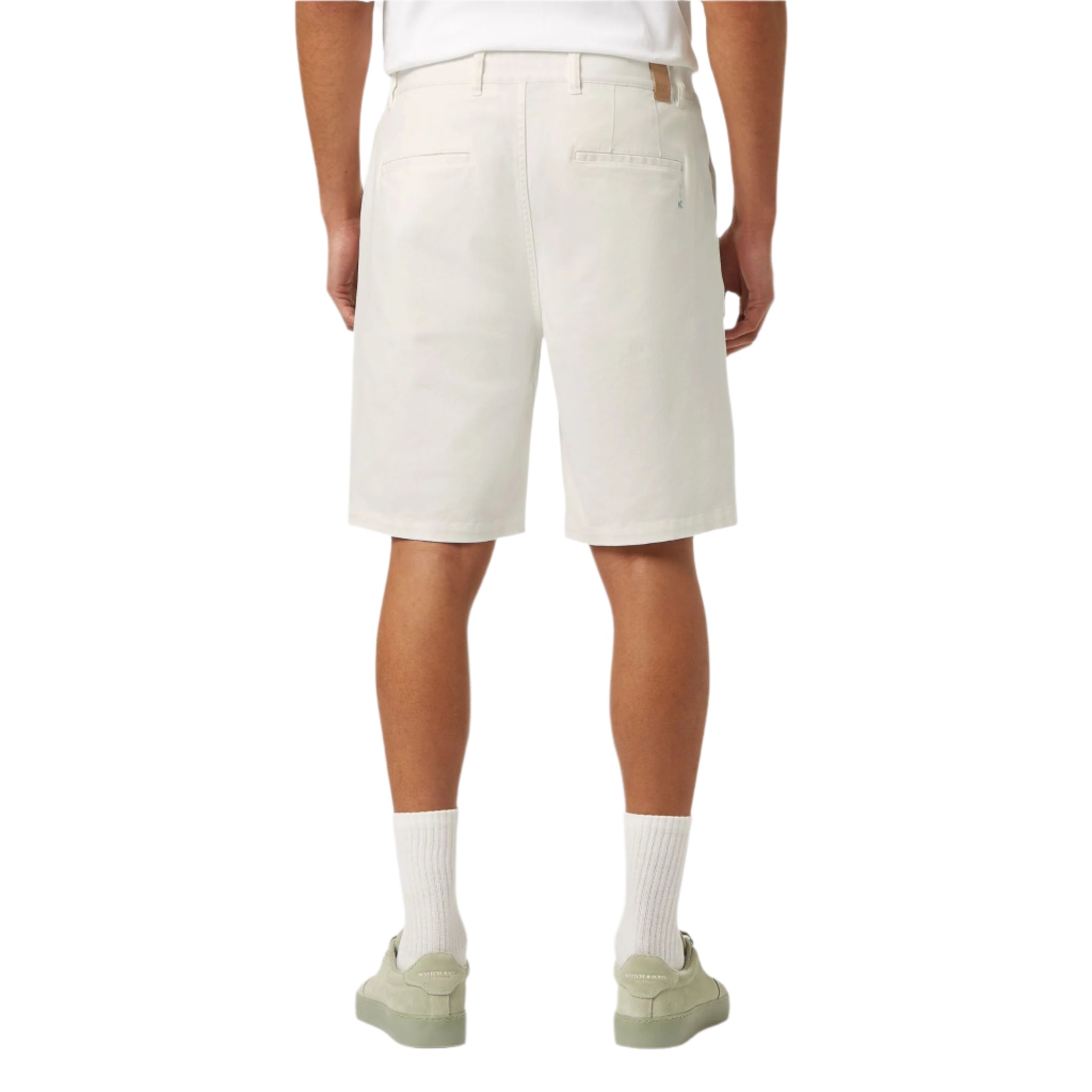 White Stuart Washed Cotton Twill Chino Short