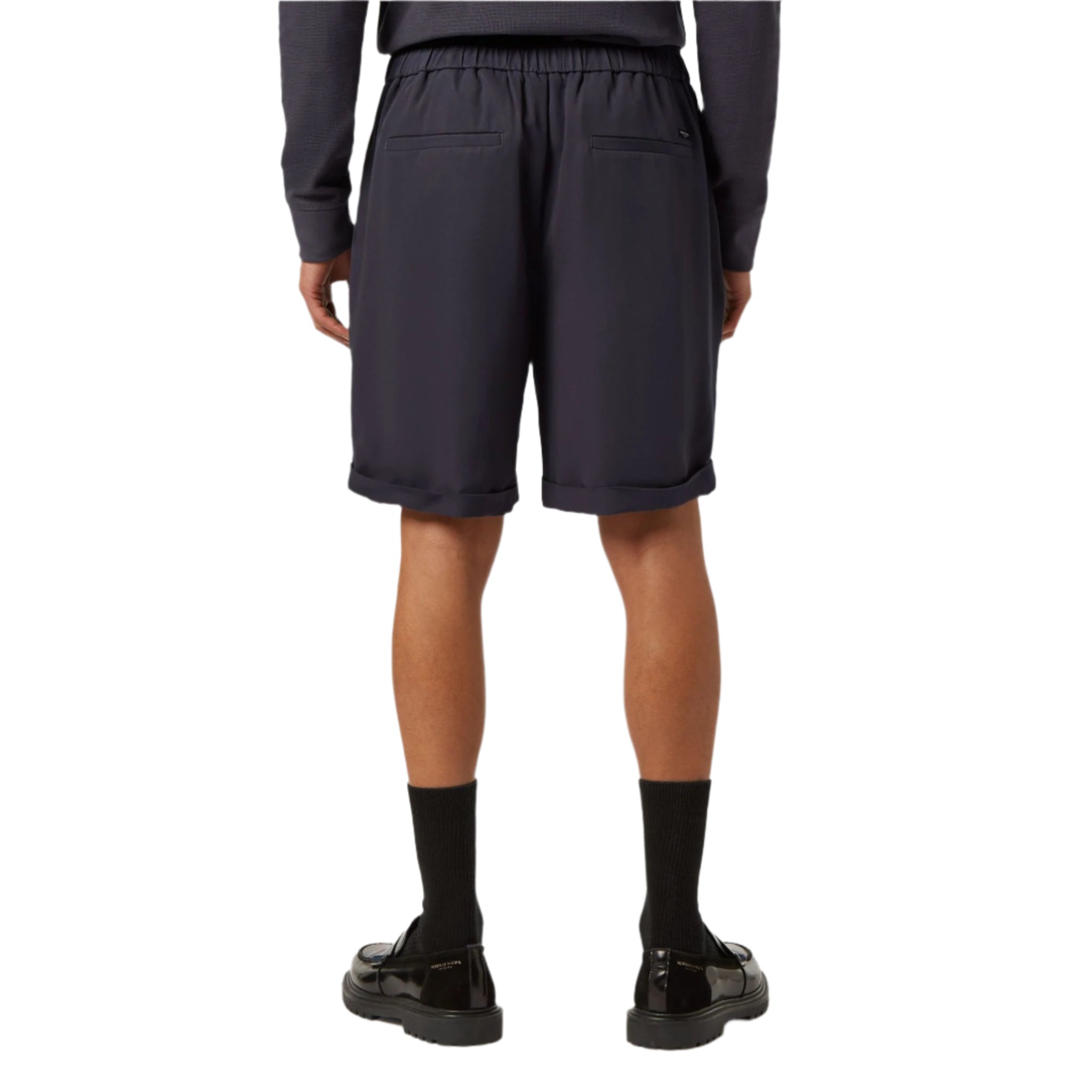 Black Twilt - Pleated Sateen Bermuda Short