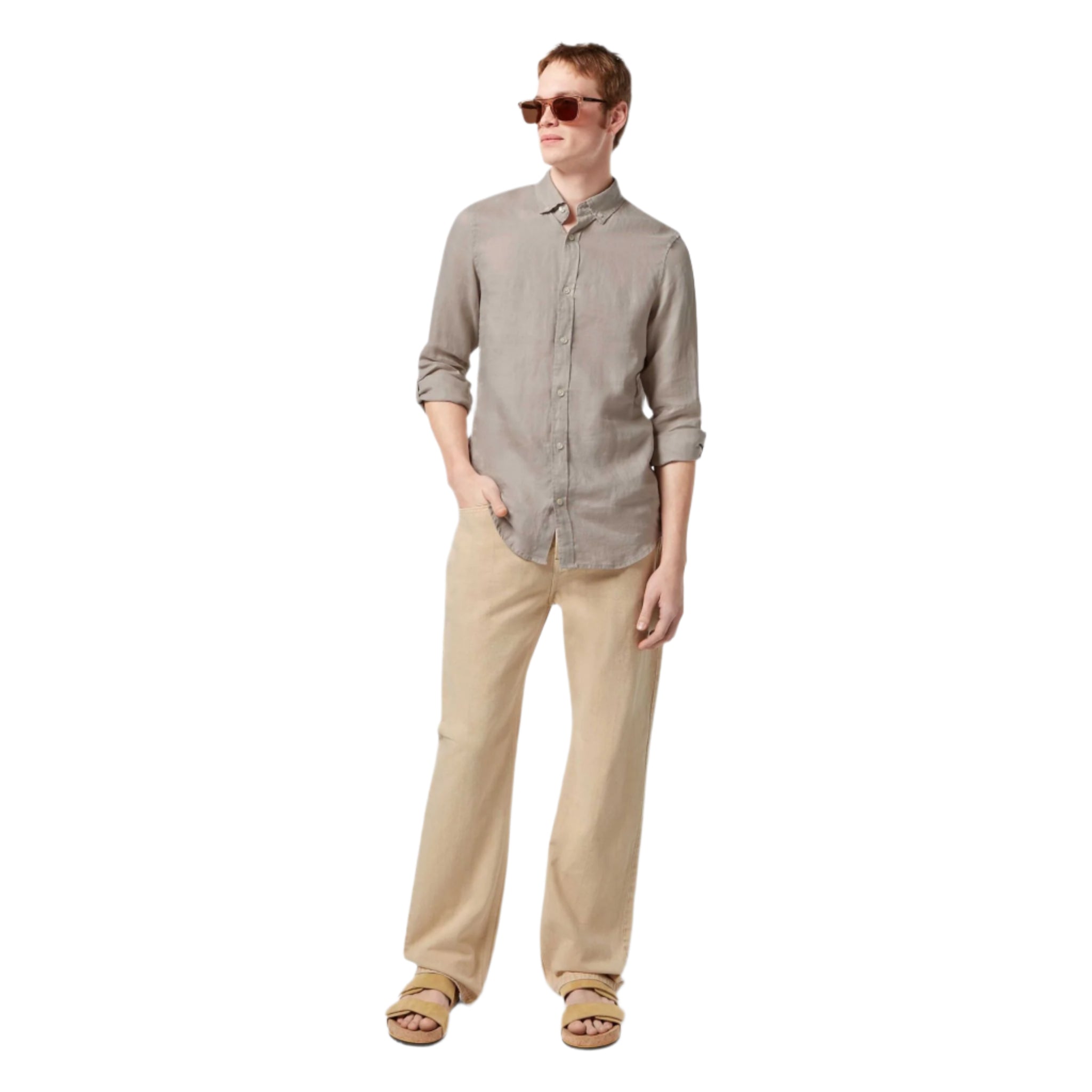 Gray Regular Fit Logo T-Shirt