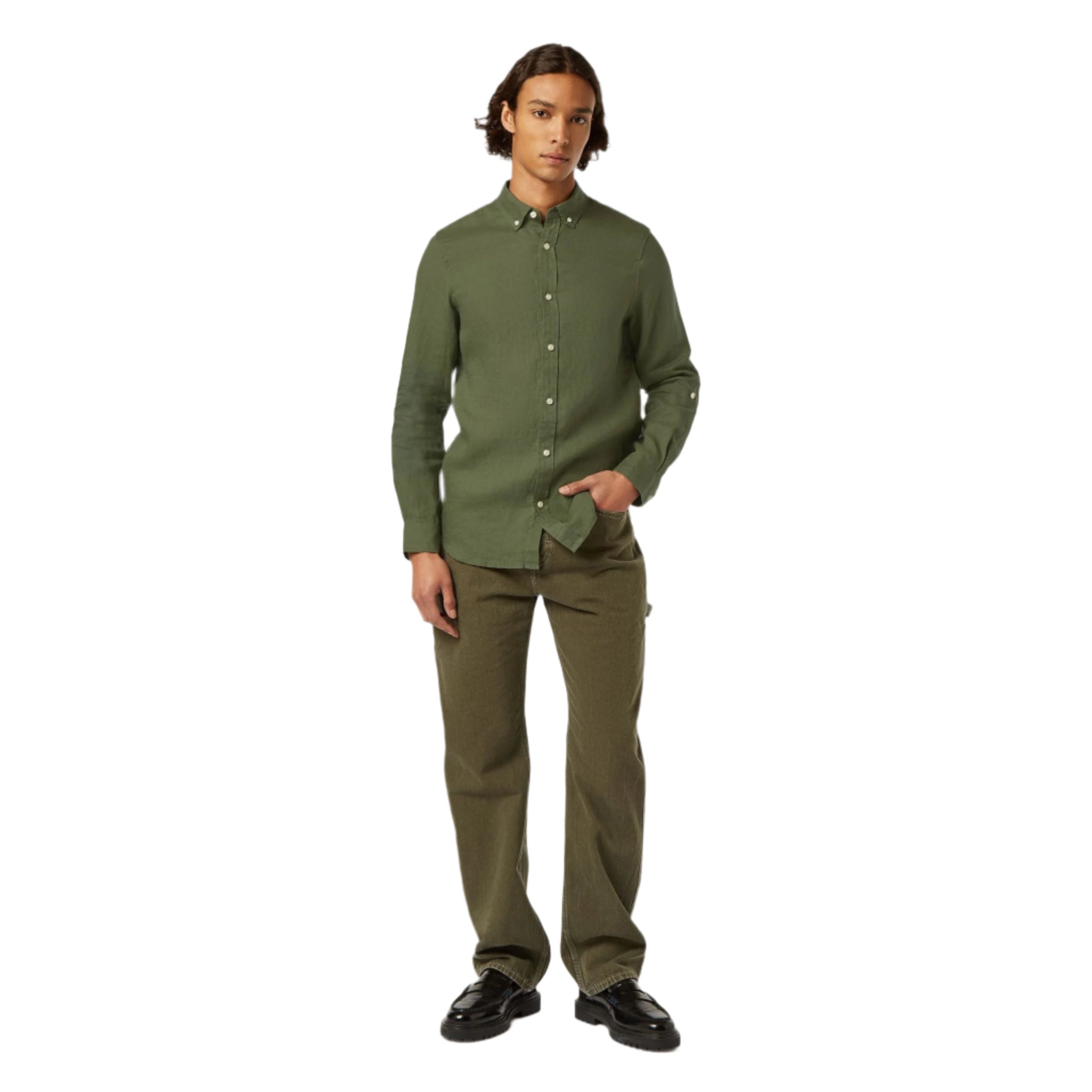 Army Regular Fit Linen Shirt