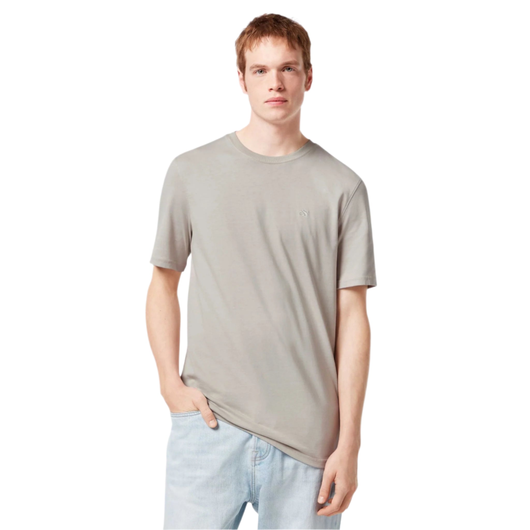 Gray Regular Fit Logo T-Shirt