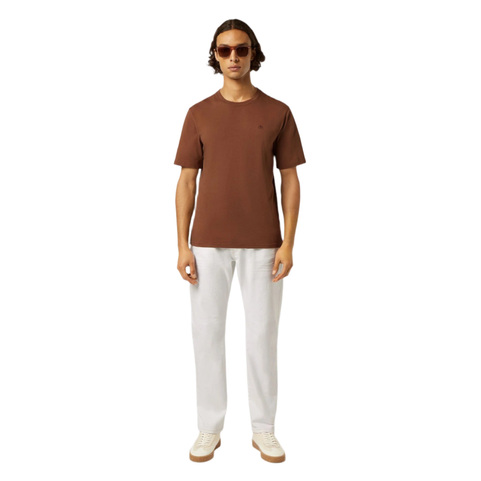 Brown Regular Fit Logo T-Shirt