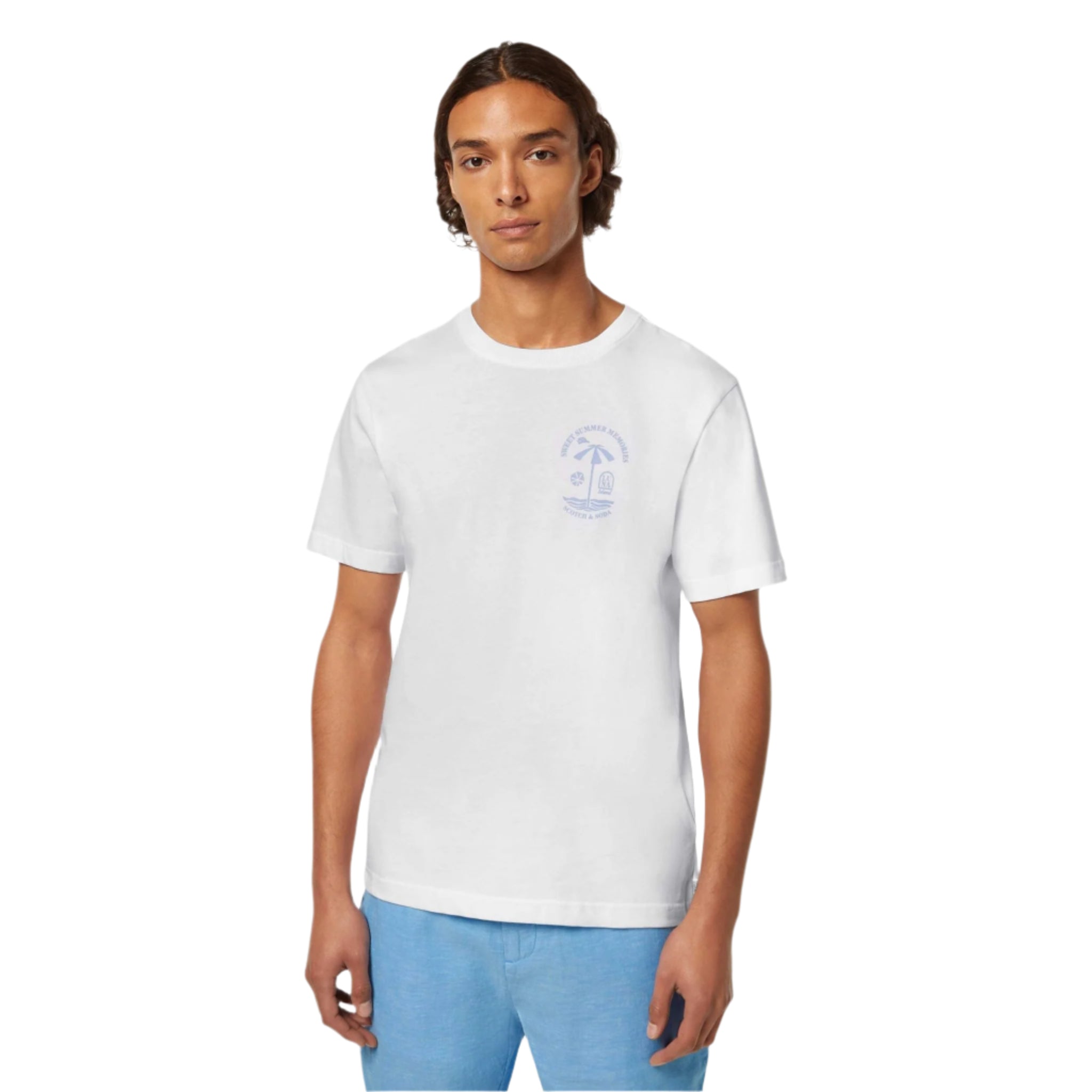 White Regular Fit Left Chest Logo T-Shirt
