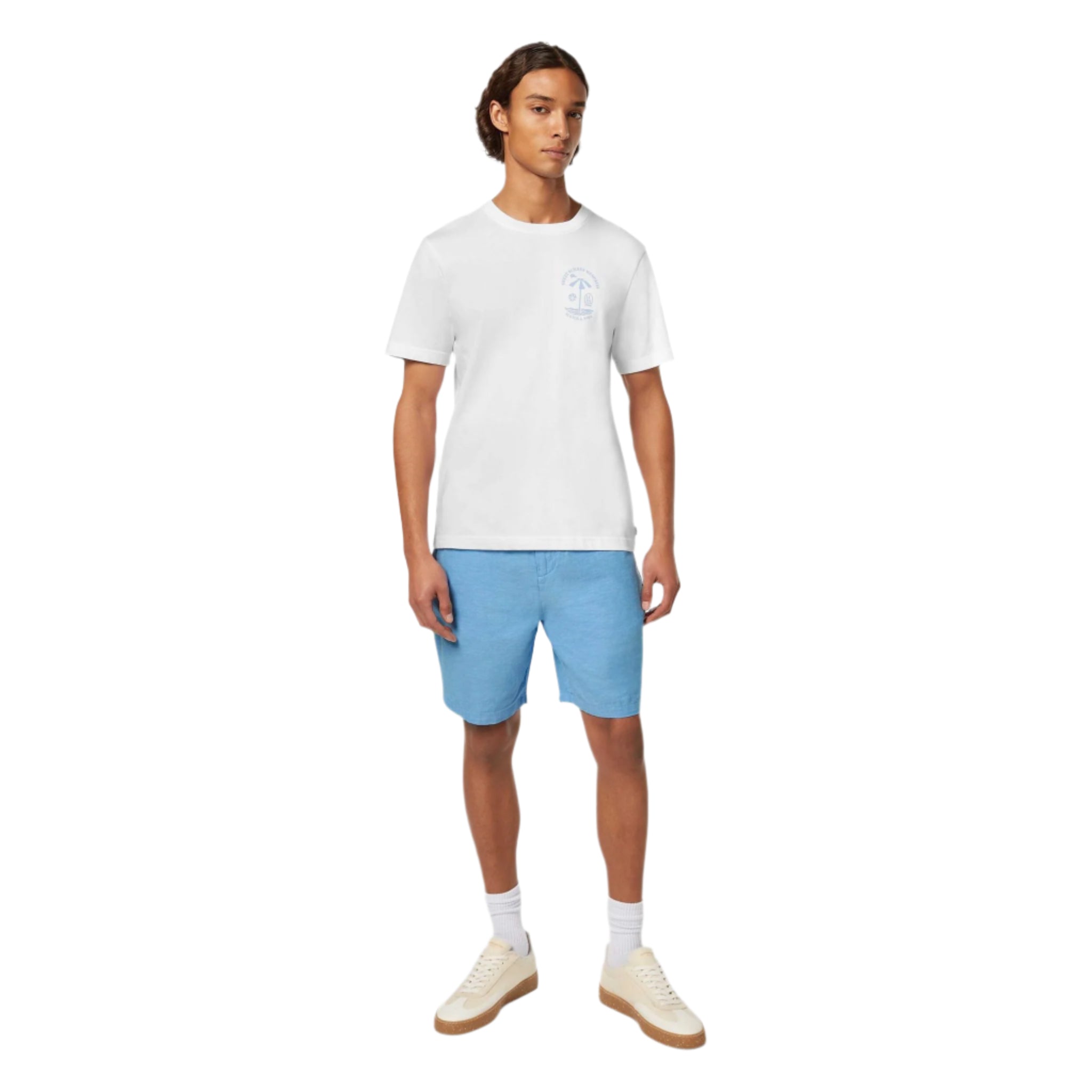 White Regular Fit Left Chest Logo T-Shirt