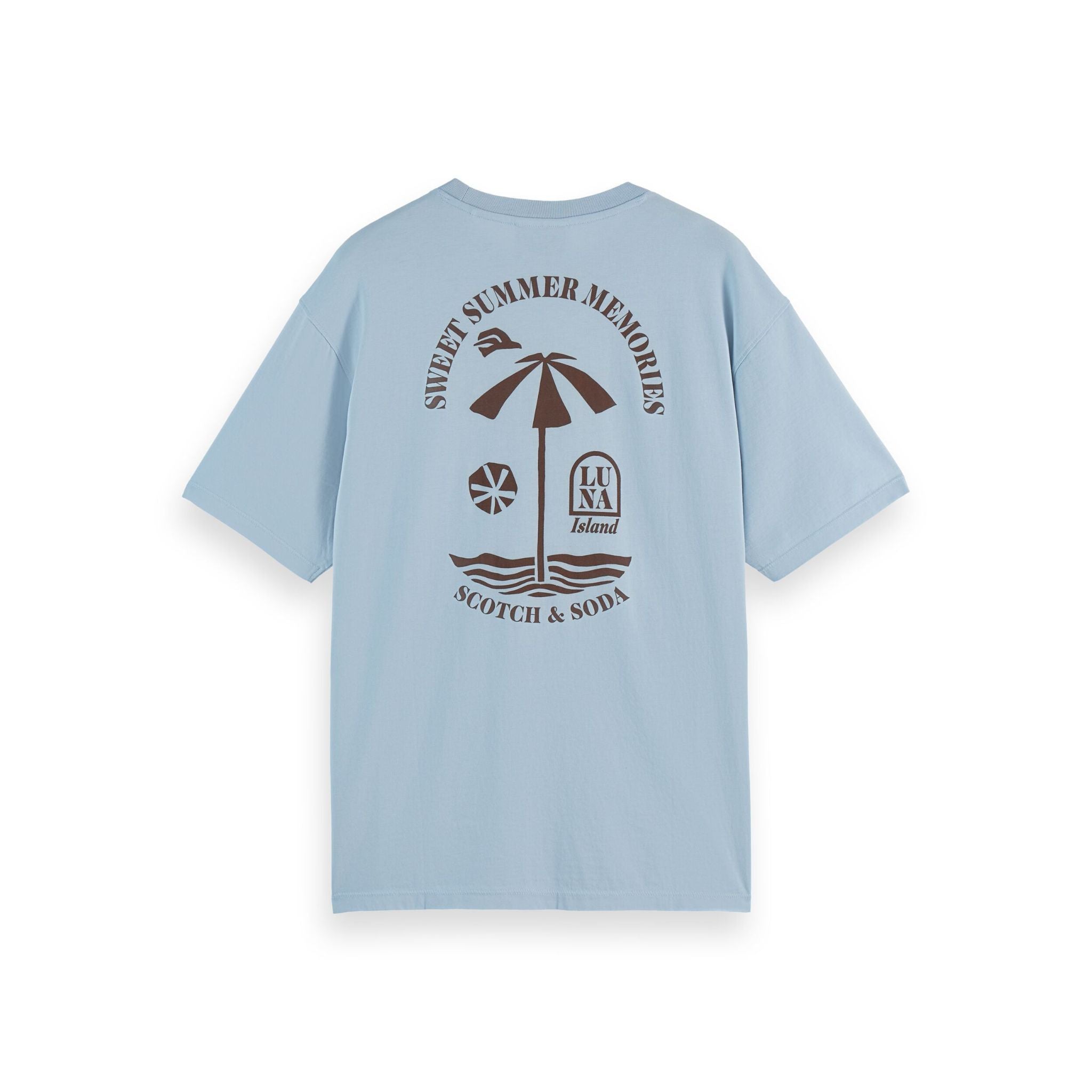 Blue Regular Fit Front And Back Artwork T-Shirt