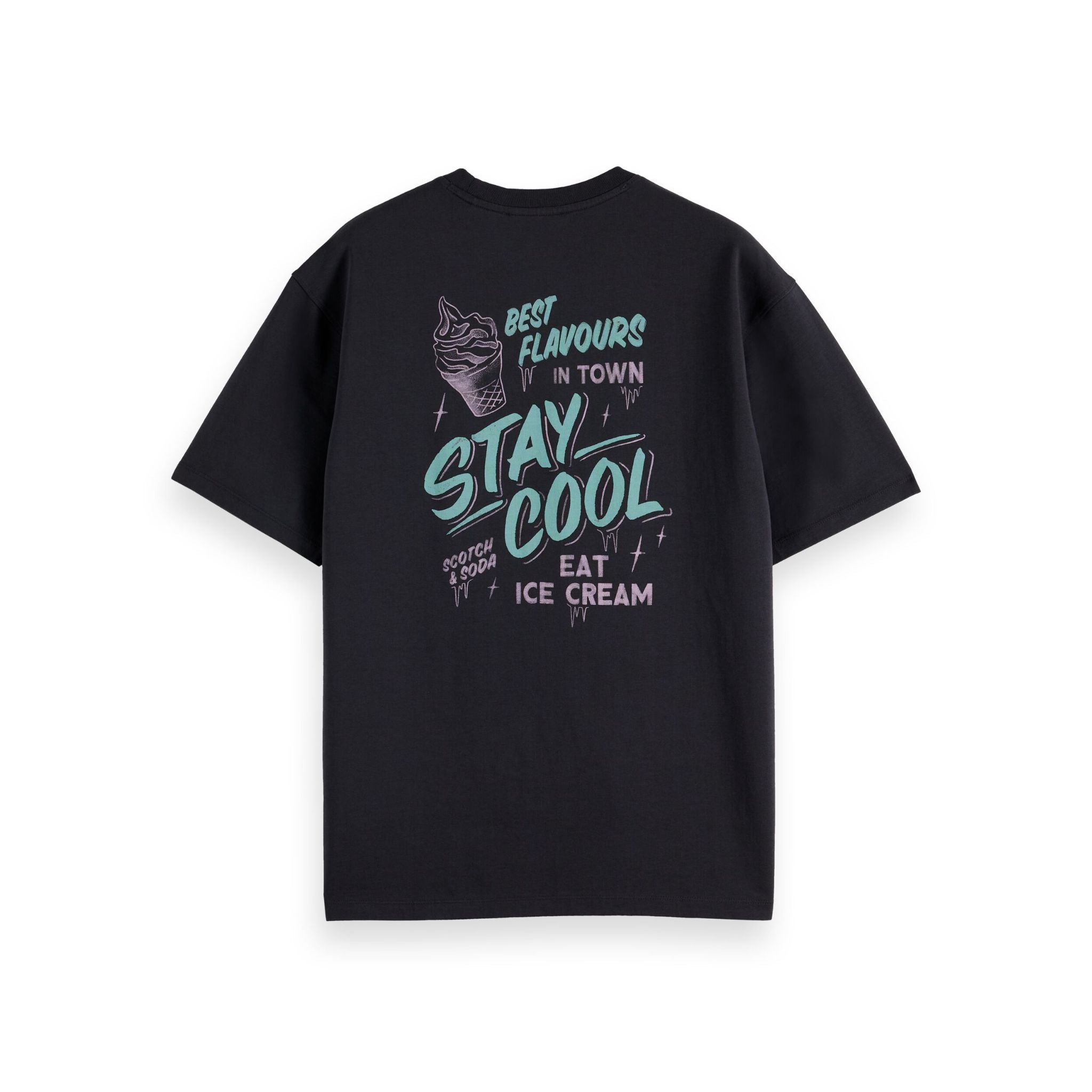 Black Relaxed-Fit Front And Back Artwork T-Shirt