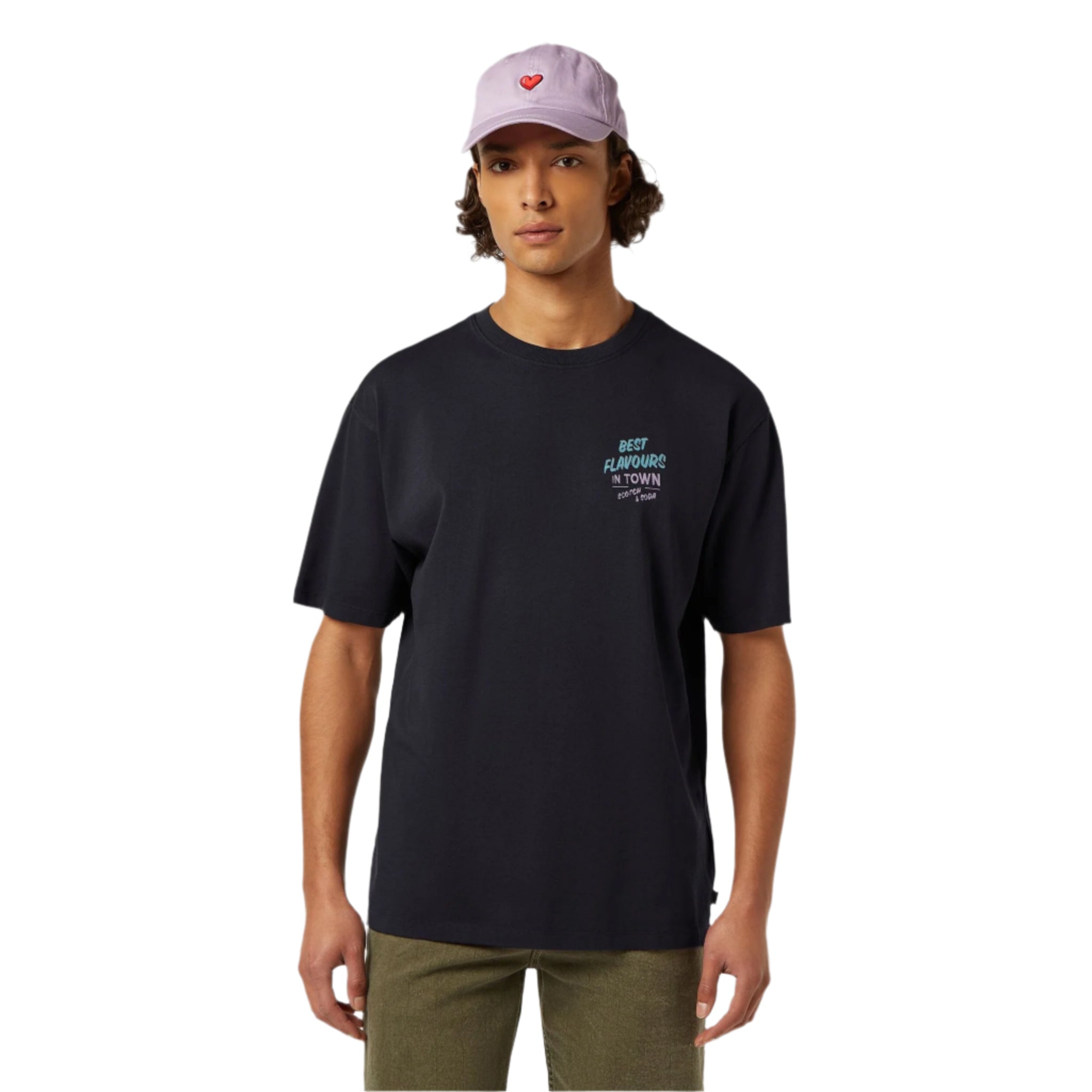 Black Relaxed-Fit Front And Back Artwork T-Shirt