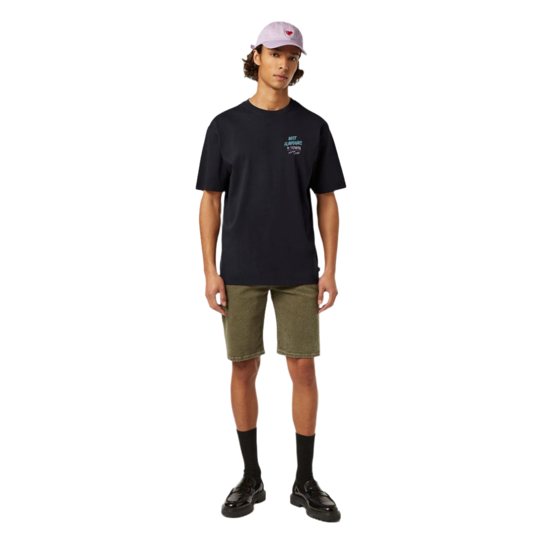 Black Relaxed-Fit Front And Back Artwork T-Shirt