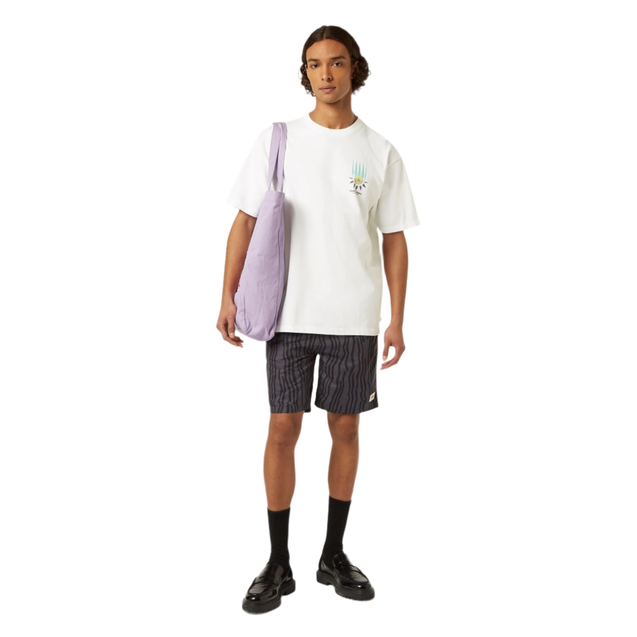 White Relaxed-Fit Front And Back Artwork T-Shirt