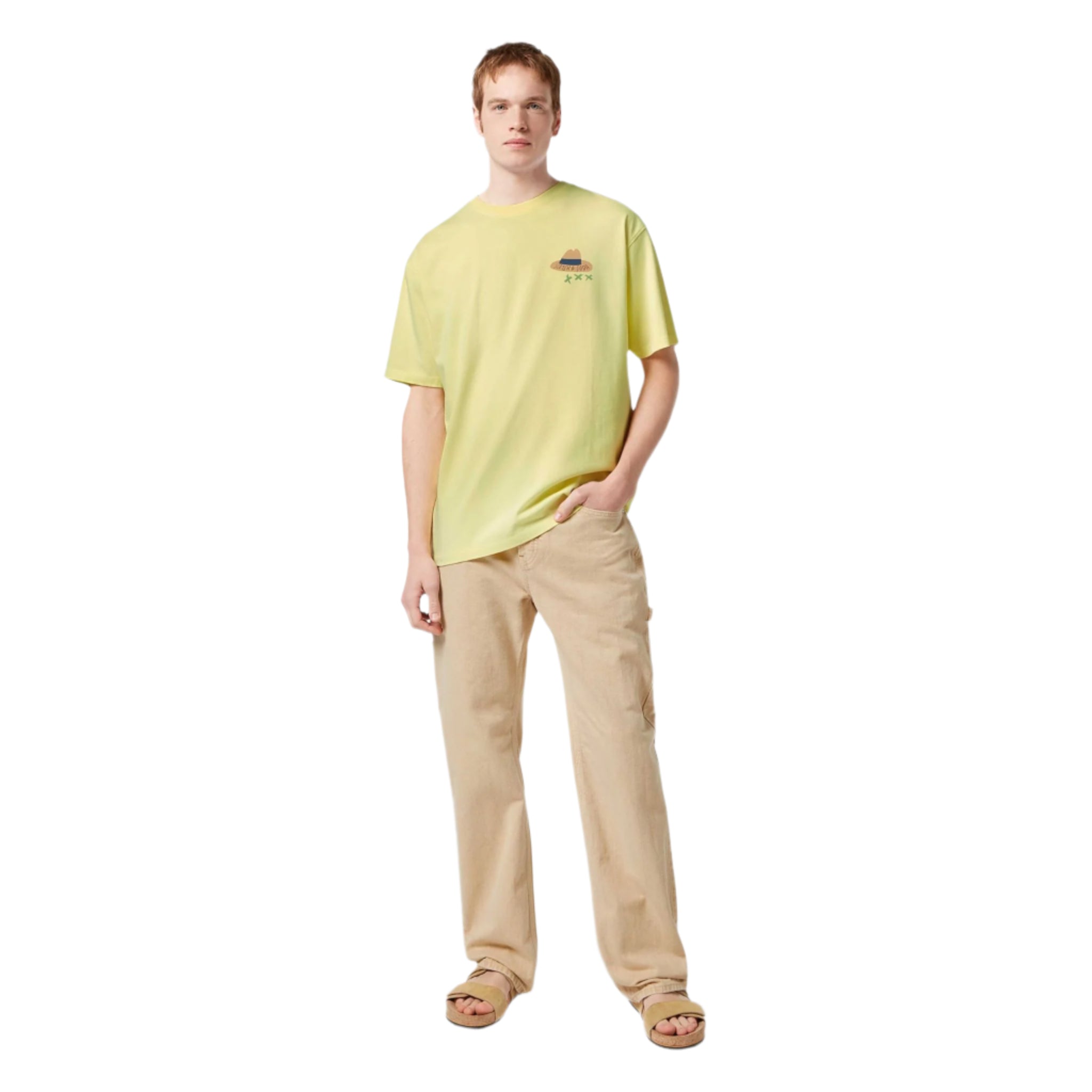 Yellow Relaxed-Fit Front And Back Artwork T-Shirt