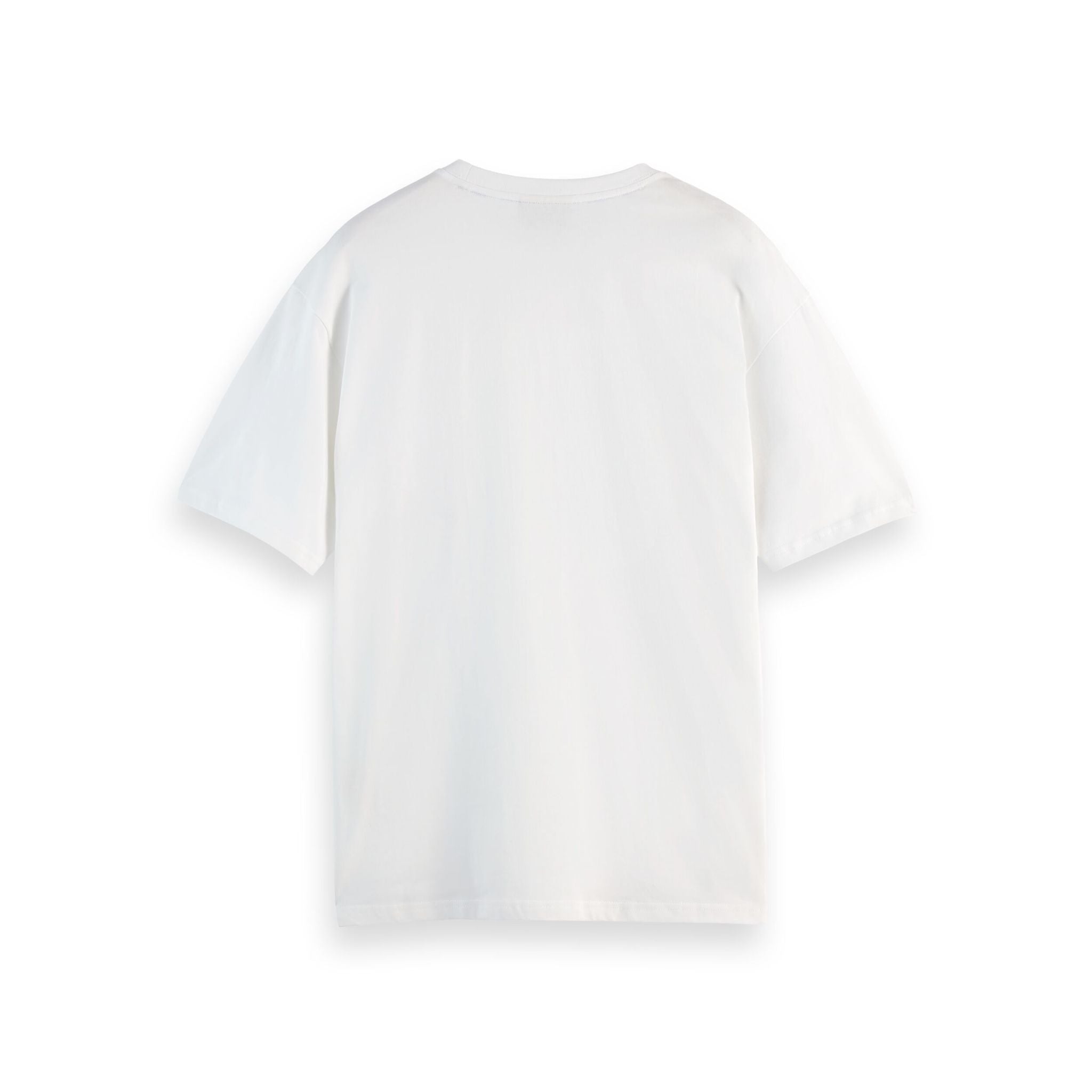 White Relaxed-Fit Front Artwork T-Shirt
