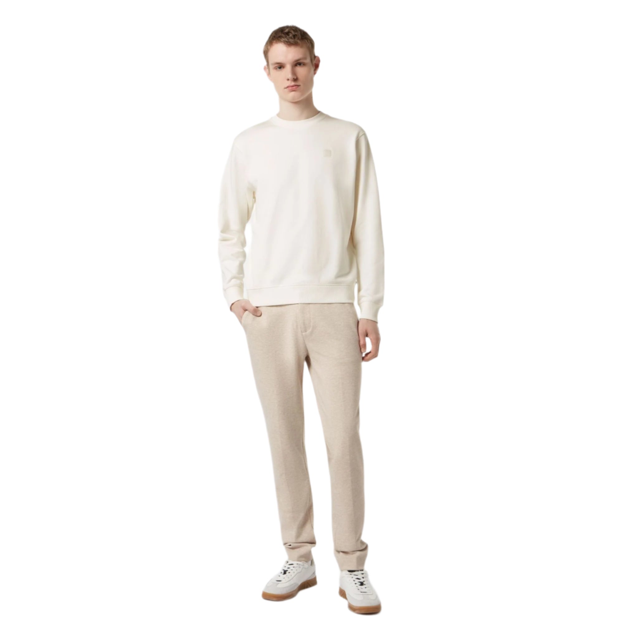 White Regular Fit Logo Sweatshirt