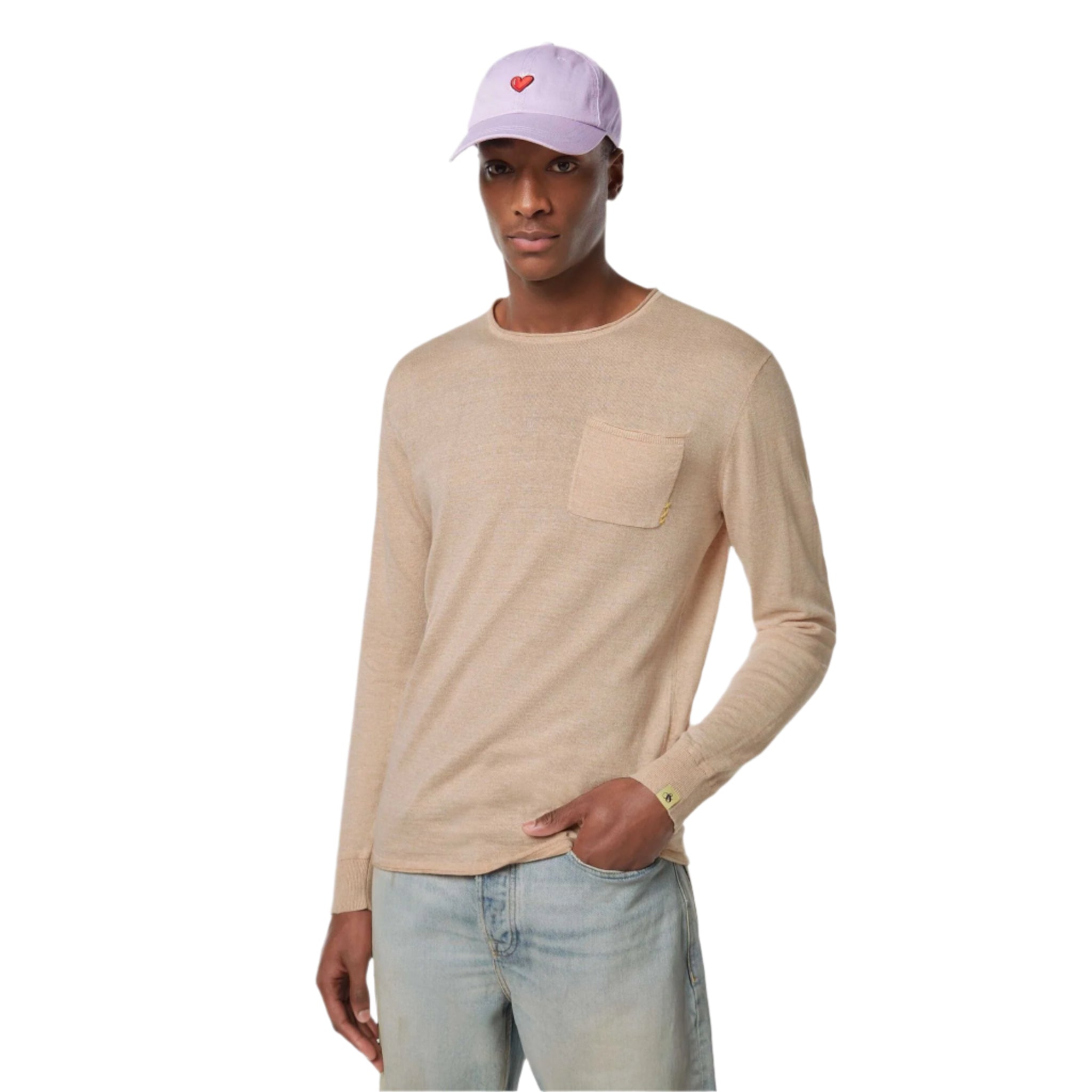 Beige Linen-Blend Sweaters