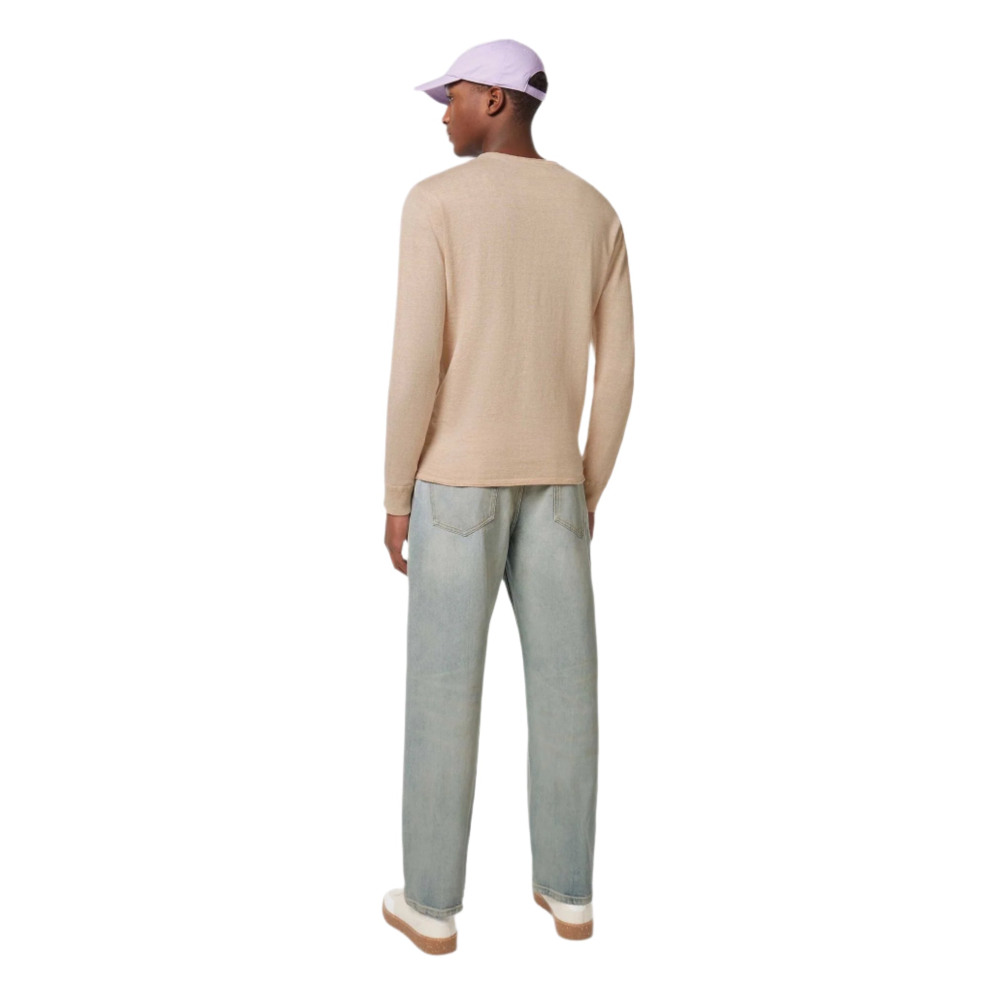 Beige Linen-Blend Sweaters
