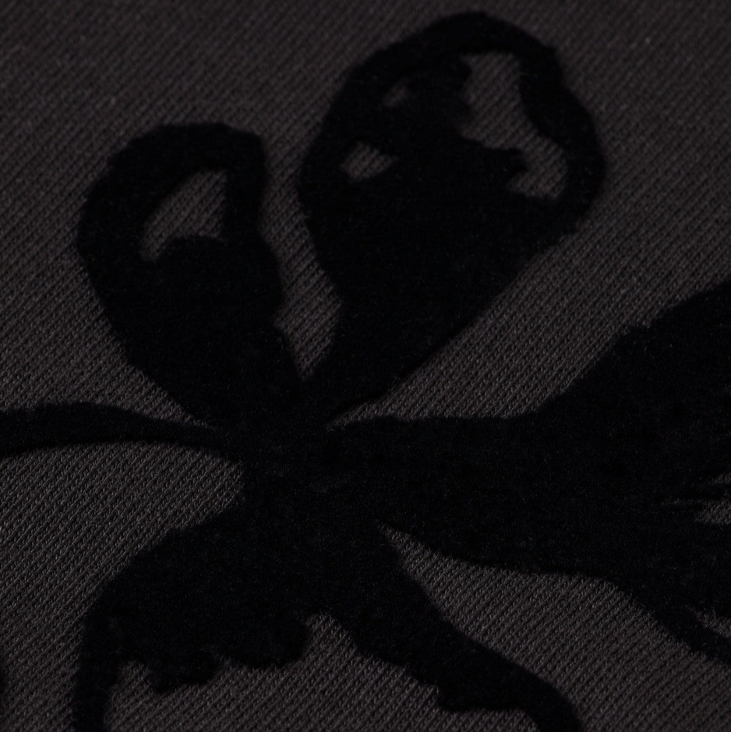 Black Flock Print Artwork Regular Sweater