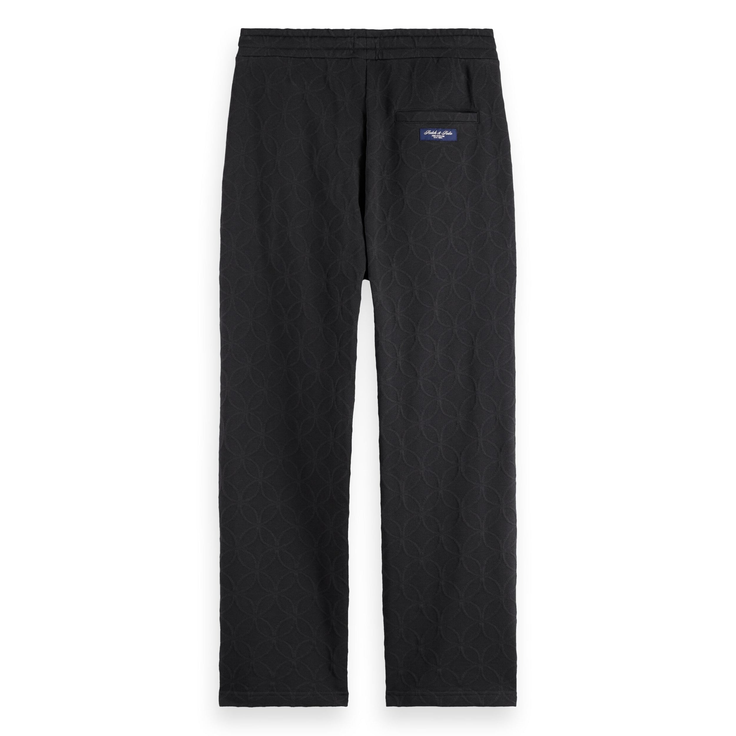 Black Jacquard Terry Relaxed Sweatpant