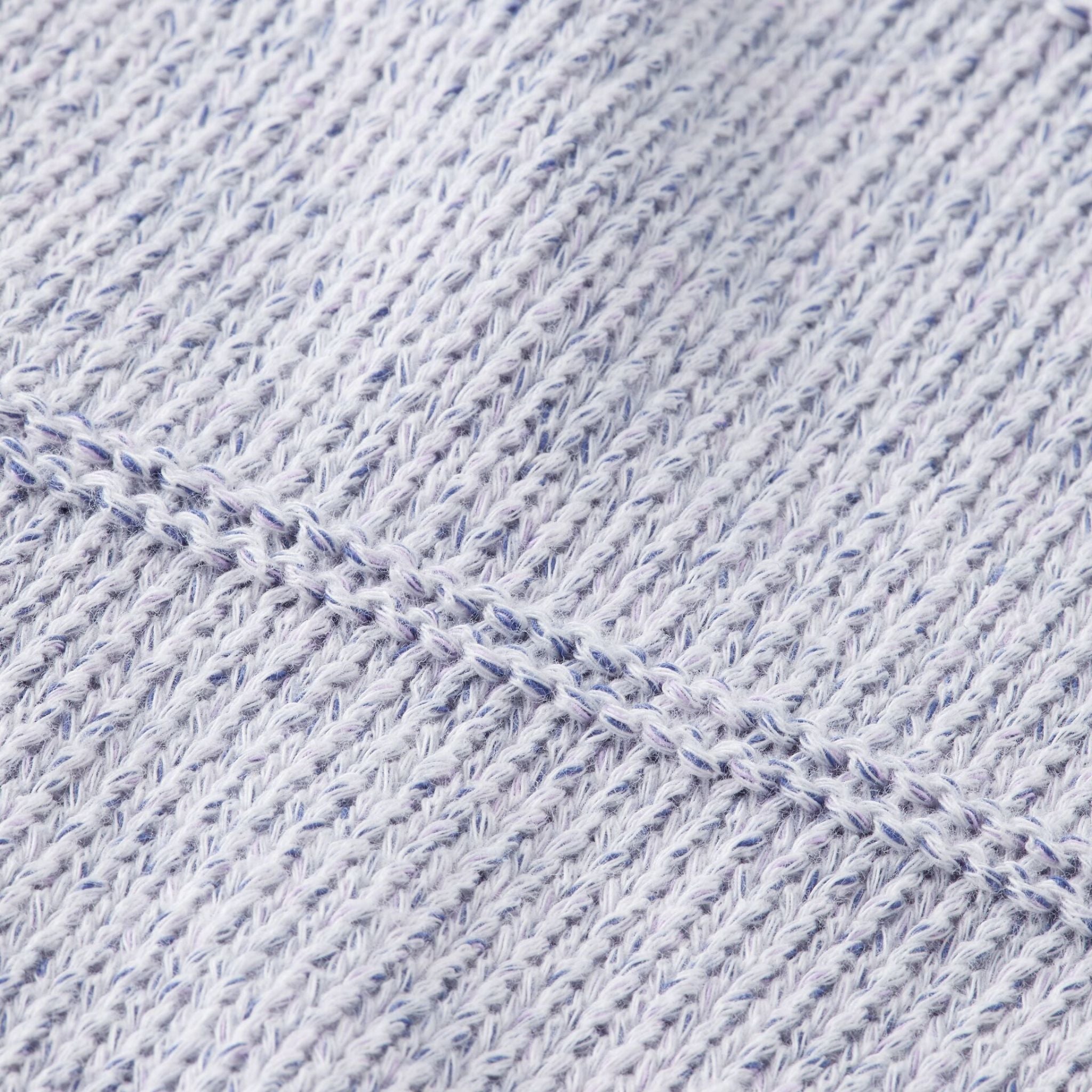 Lavender Melange Dropped Shoulder Sweaters