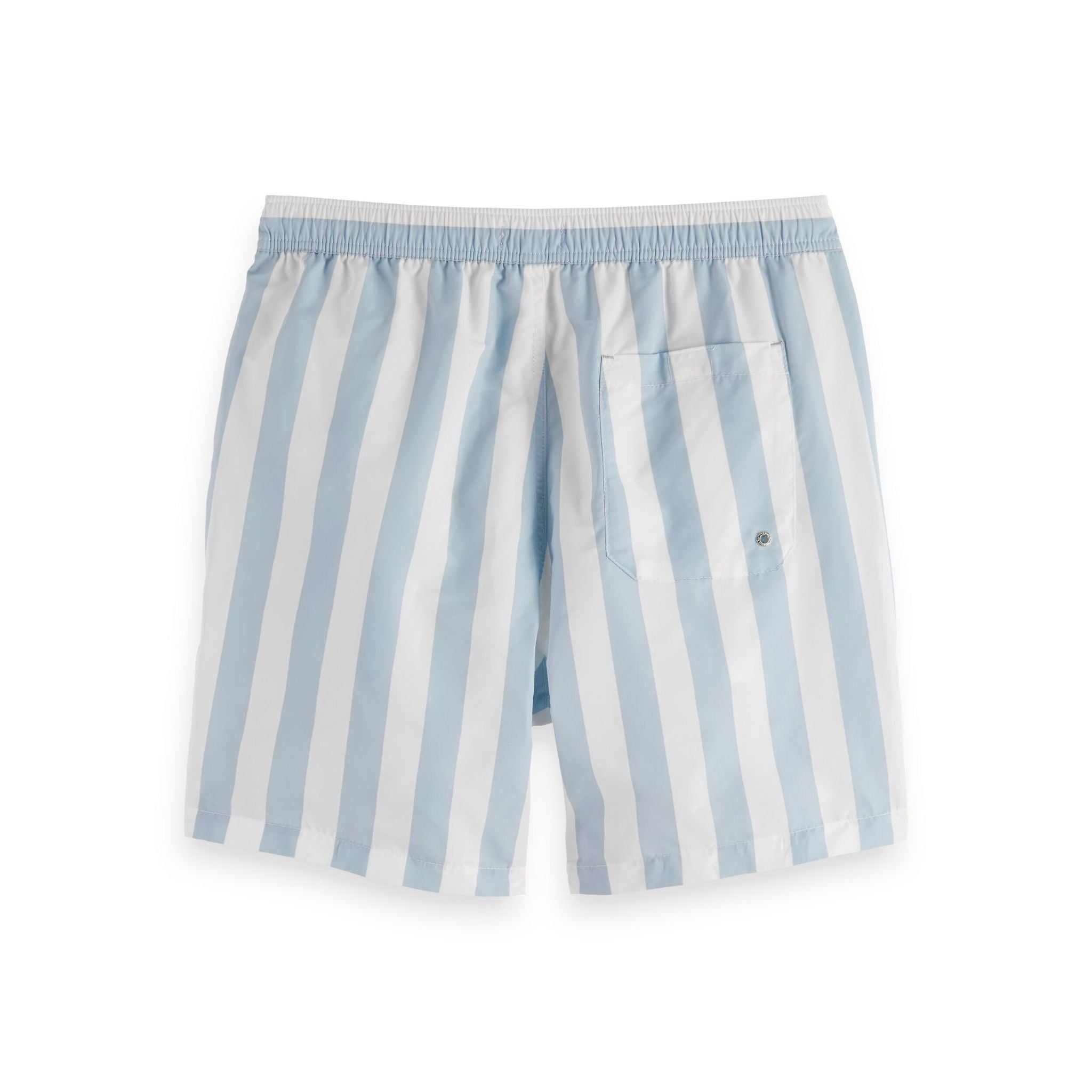 Blue Striped Mid-Length Swimshort