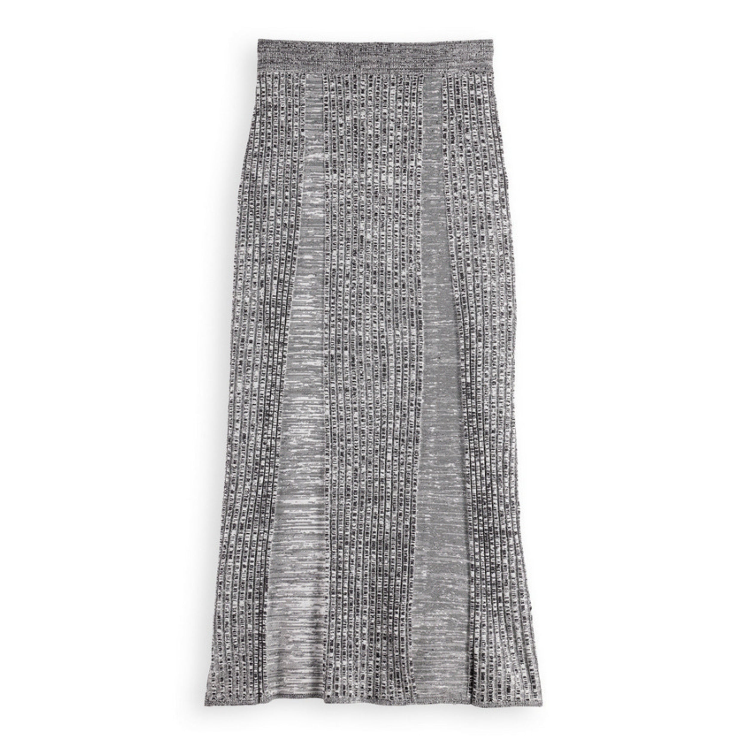 Black Maxi Ribbed Knitted Skirt