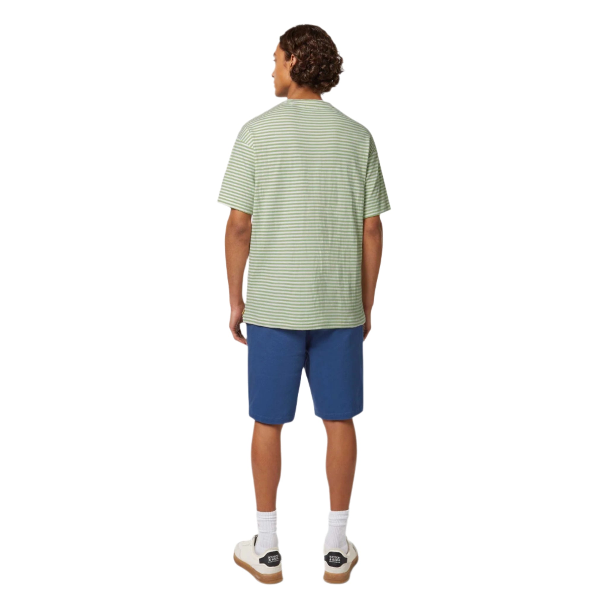 Green Relaxed-Fit Double Face Jersey Pocket T-Shirt