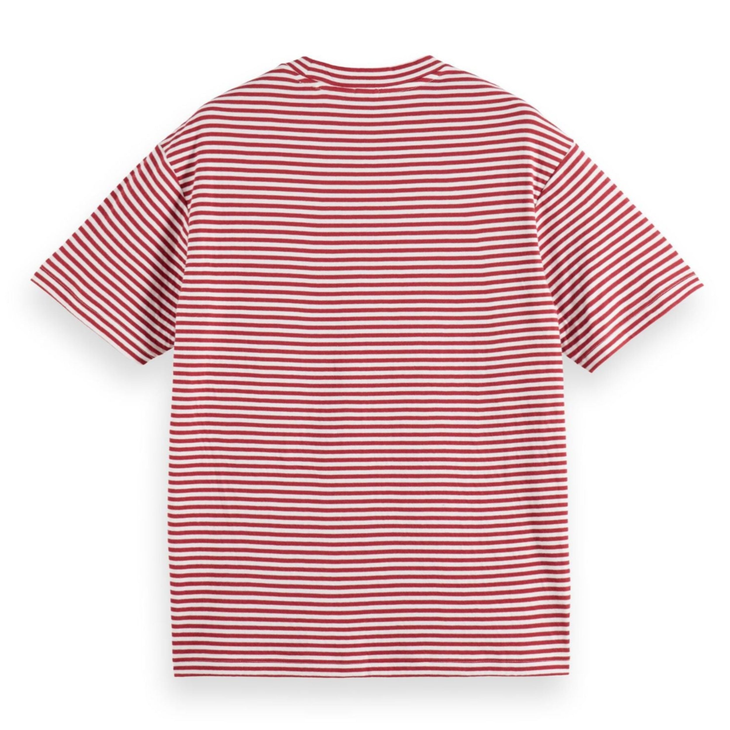 Red Relaxed-Fit Double Face Jersey Pocket T-Shirt