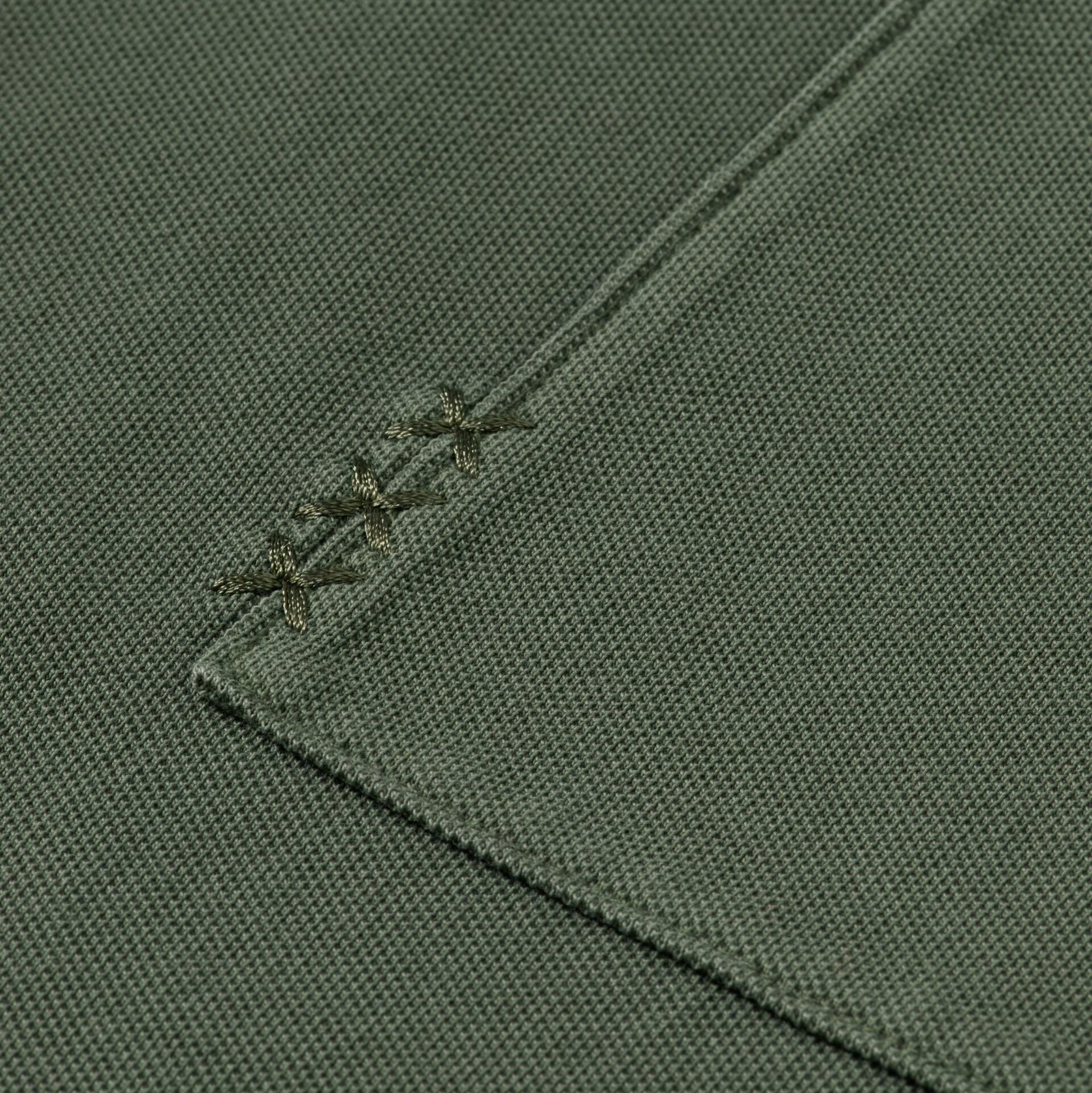 Garment-Dyed Pique Relaxed Fit Pocket Polo - Thyme