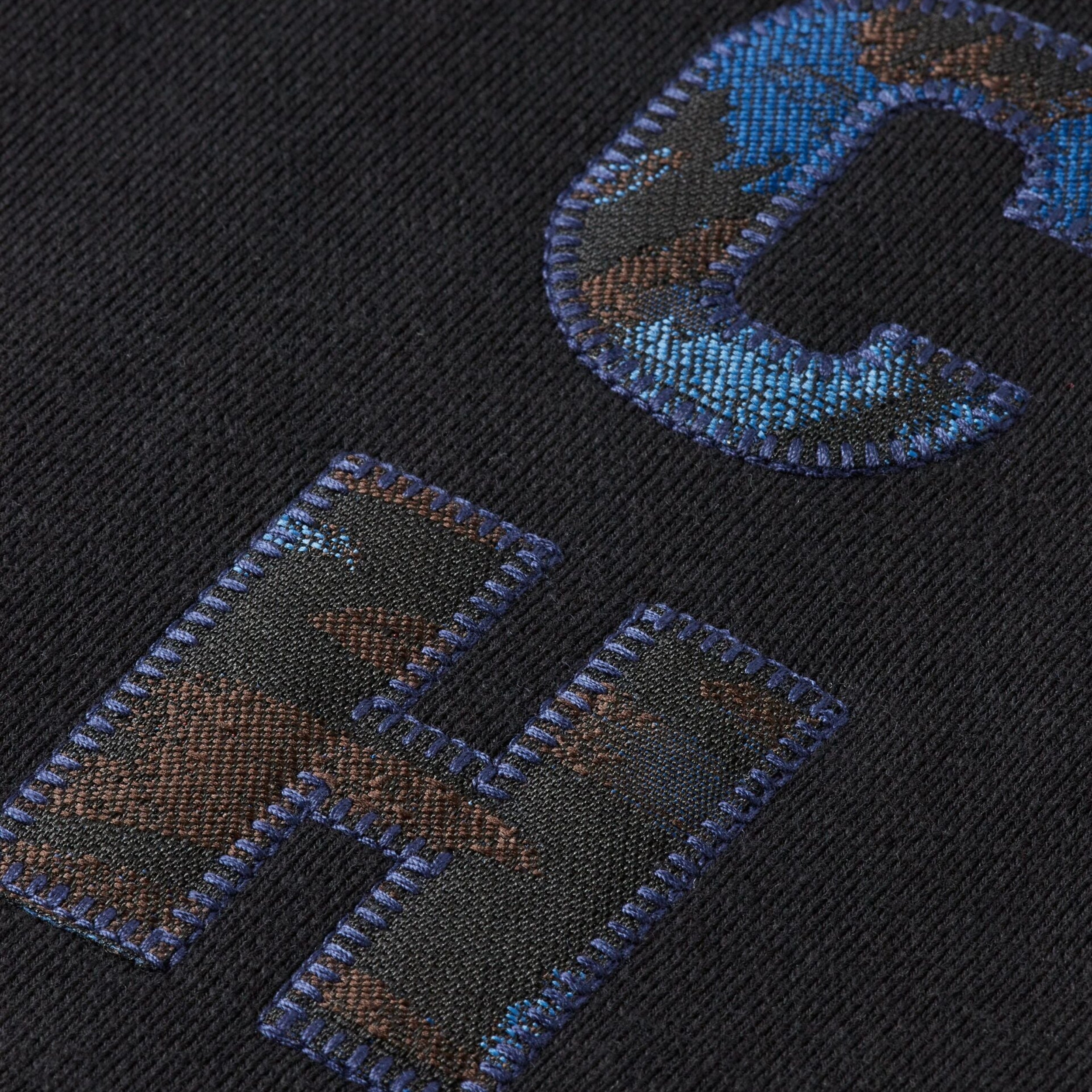 Loose Fit Applique Sweatshirt - Meteorite