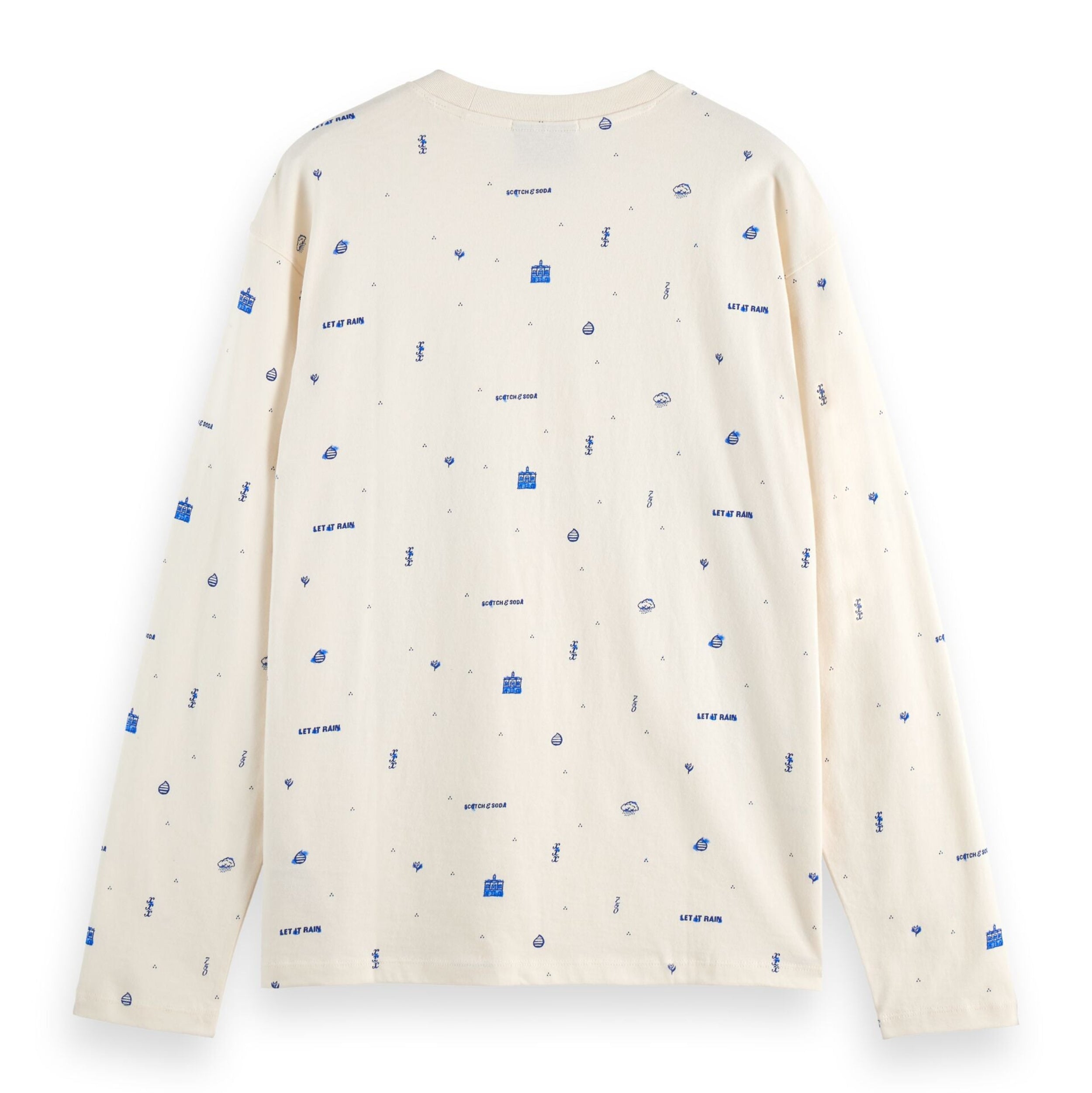 753 Years Celebration Relaxed Fit Allover Printed Tee - Let It Rain