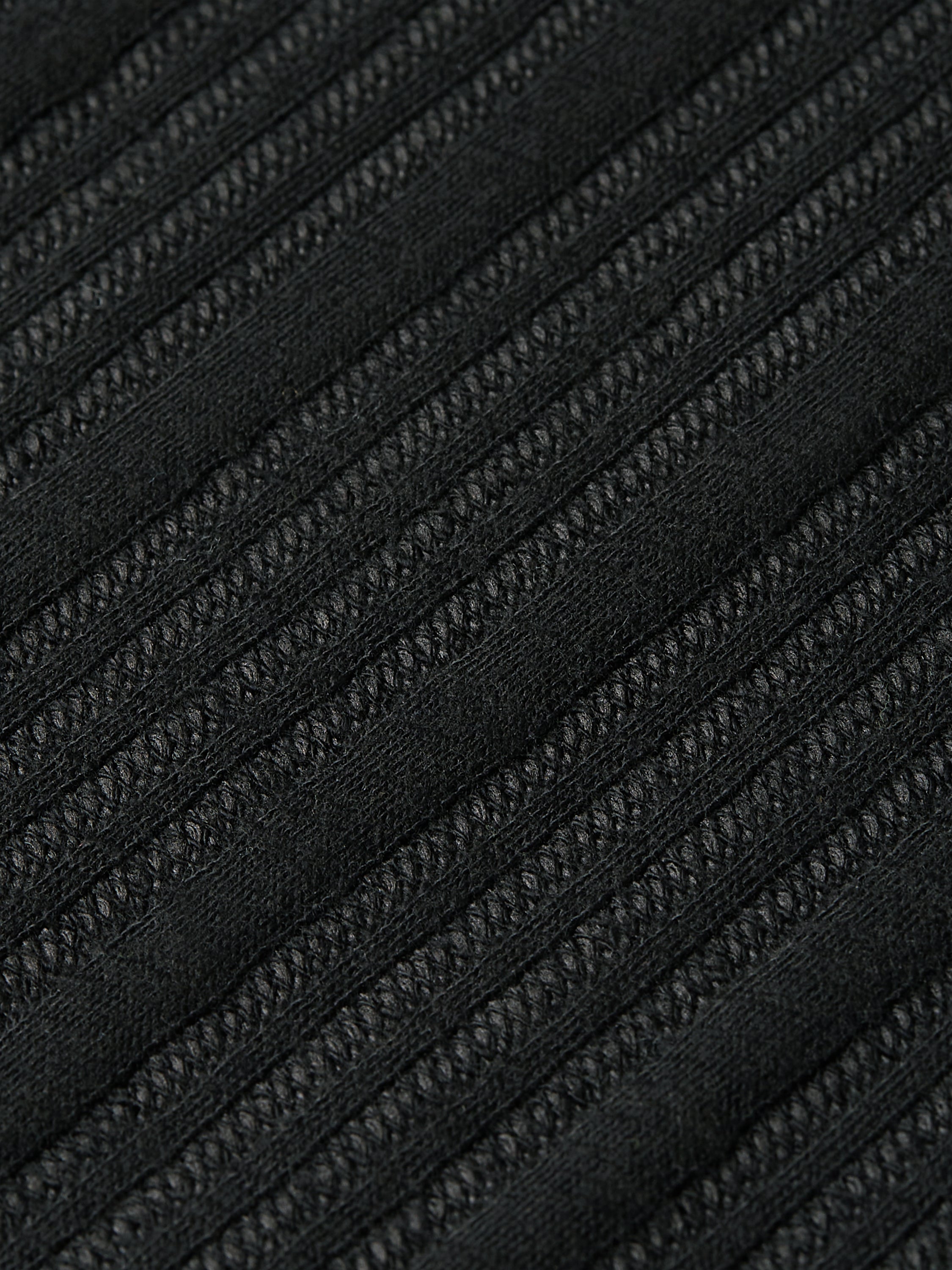 Structured Ribbed Relaxed Polo - Meteorite