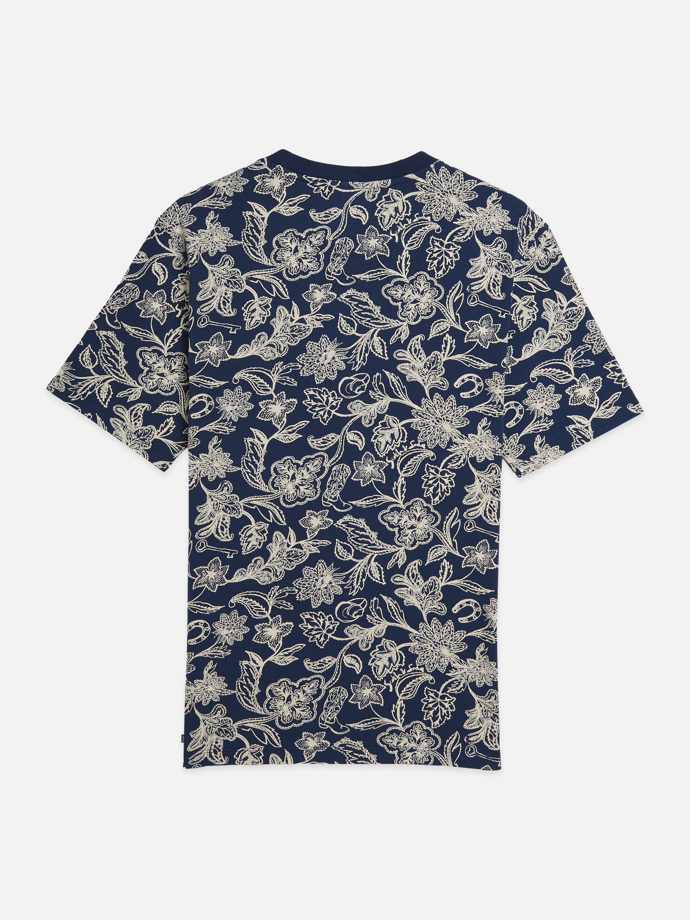 T-shirt imprimé coupe classique - Robe bandana porte-bonheur bleue