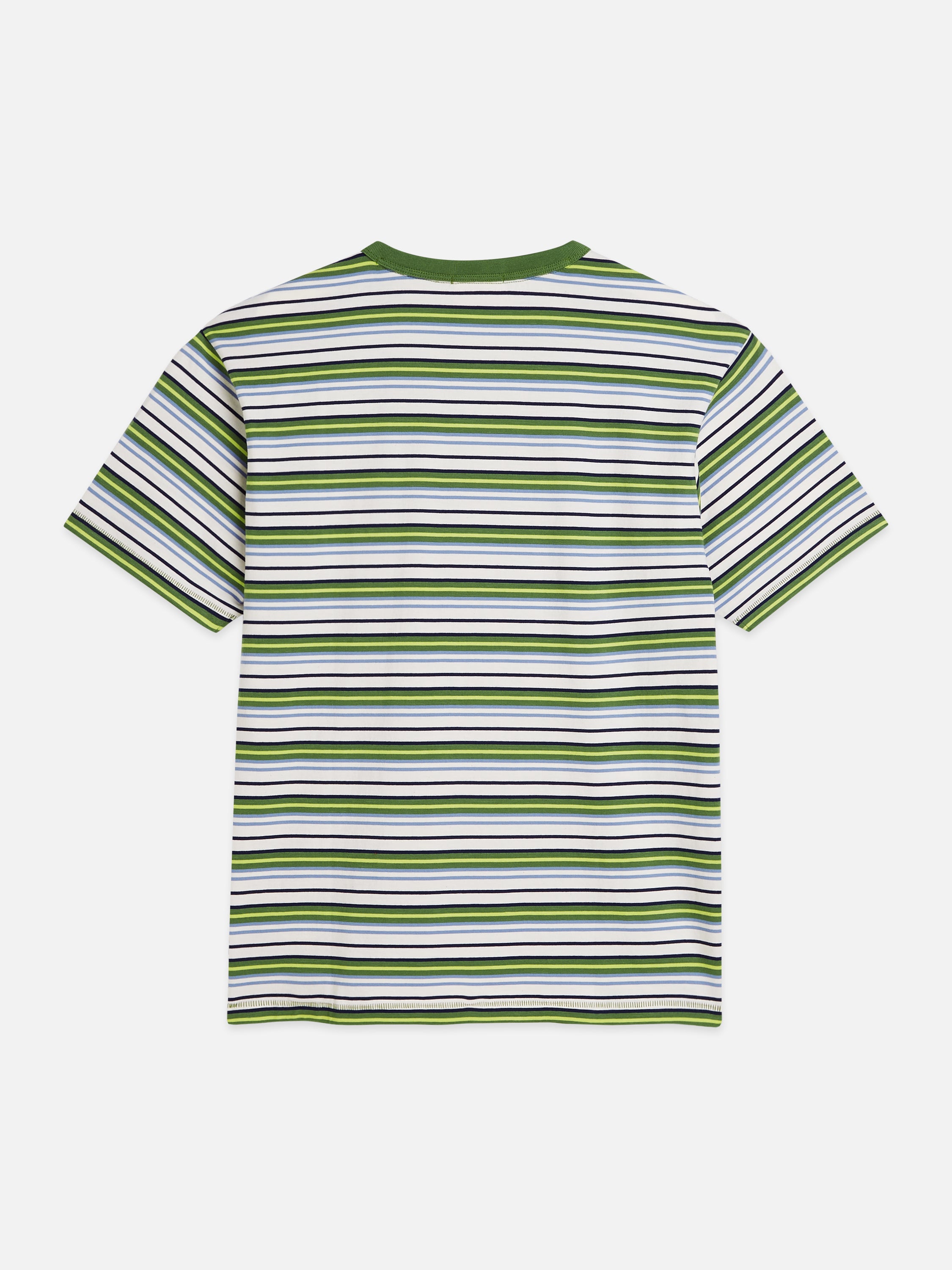Relaxed Fit Yarndyed T-Shirt - Garden Green Stripe